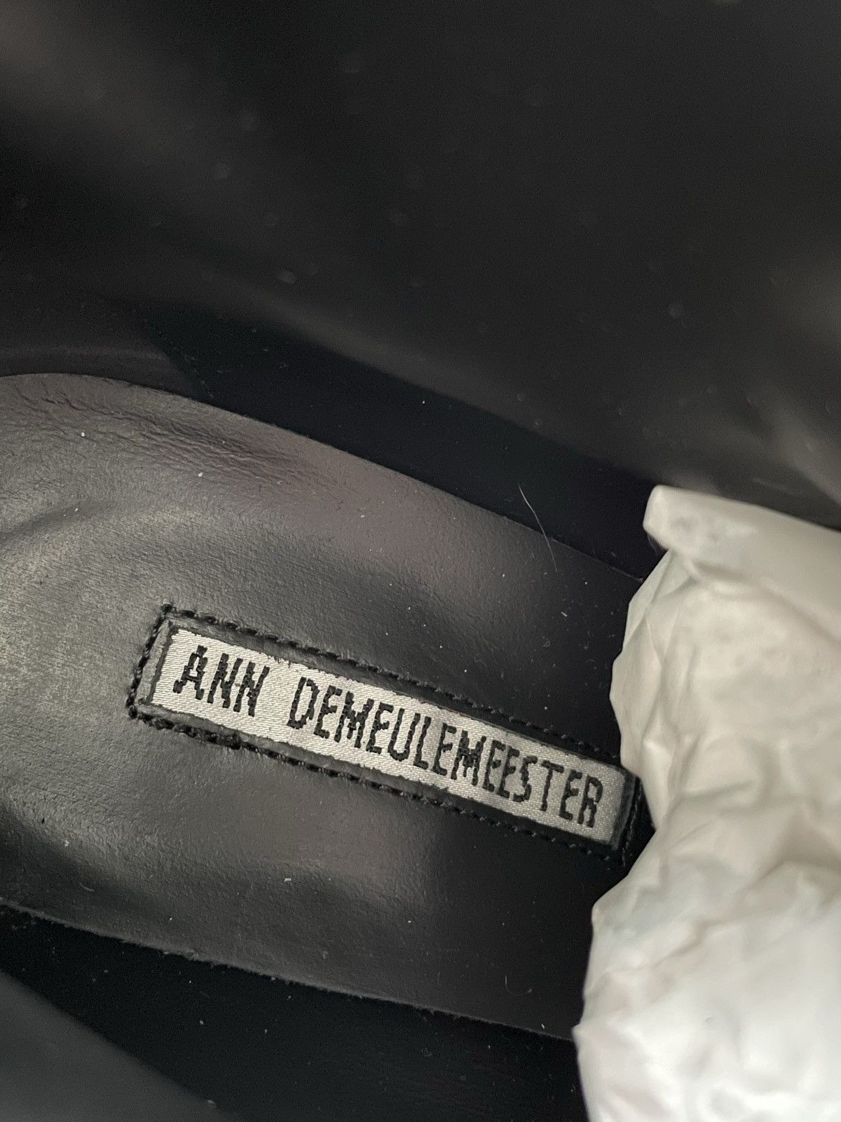 Ann Demeulemeester Black Leather Heeled Boots Size US 10 / IT 40 - 7 Thumbnail