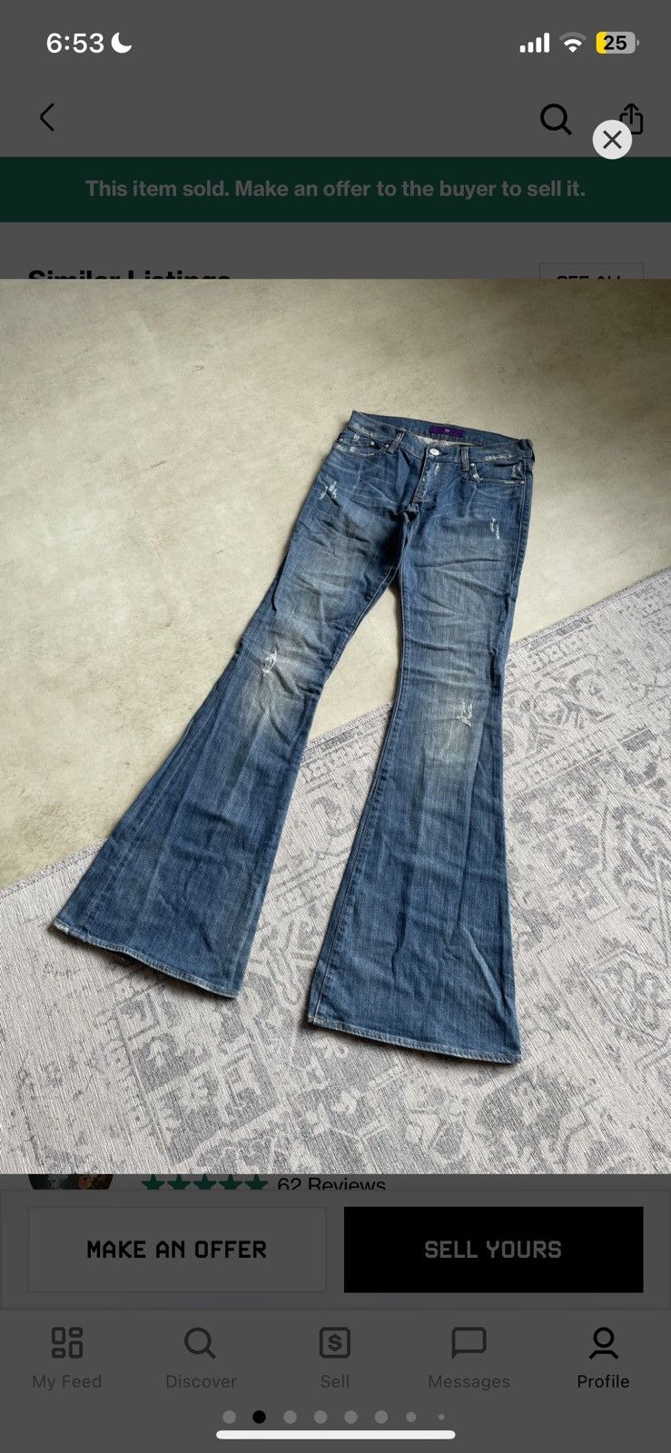 Other Flared Hysteric Glamour LGB If Six Was Nine Denim Jeans y2k Size US 30 / EU 46 - 2 Thumbnail