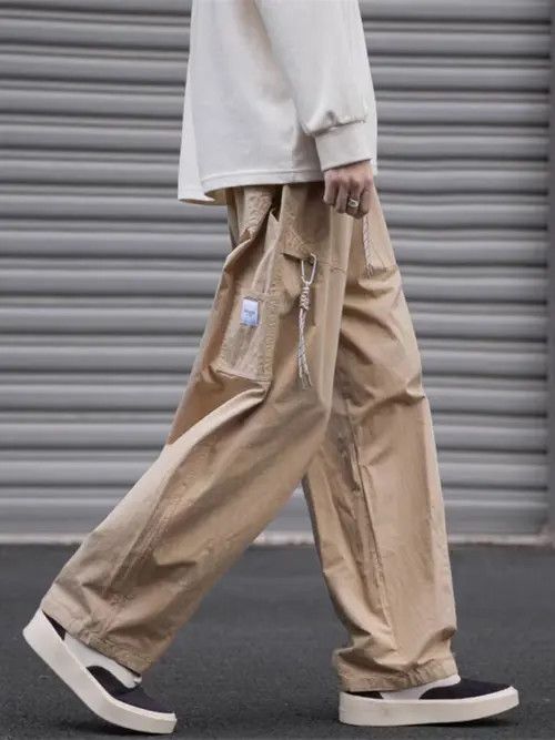 Japanese Brand Noriyo x Rumi Khaki High Street Vintage Loose Casual Pants Size US 28 / EU 44 - 7 Thumbnail
