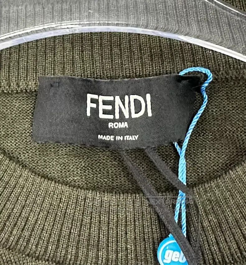 Fendi Fendi Olive Green Pocket Zip Logo Knit Sweater Size US M / EU 48-50 / 2 - 4 Thumbnail