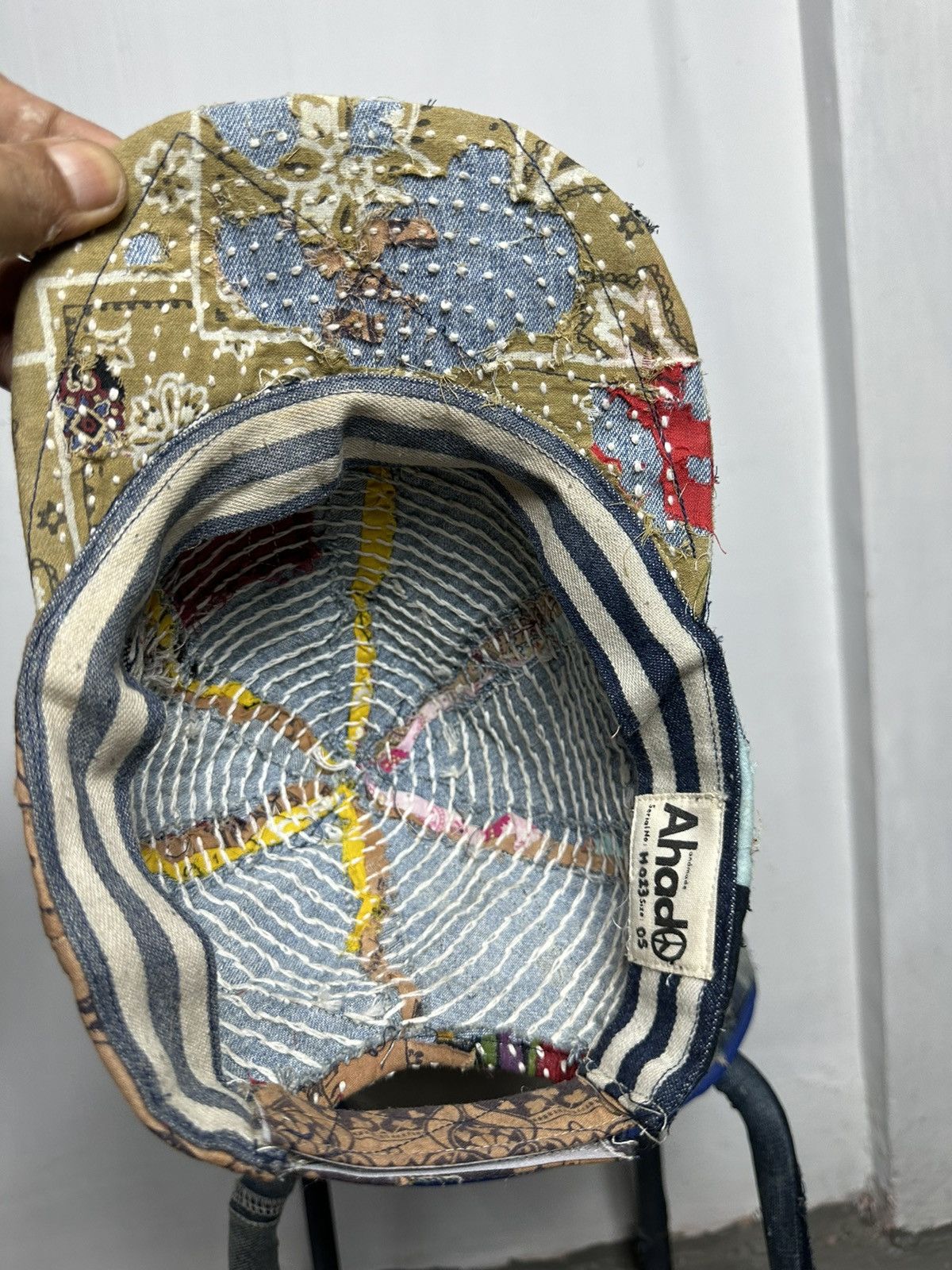 Handmade Custom Made Distressed Paisley patchwork Boro hats Size ONE SIZE - 13 Thumbnail