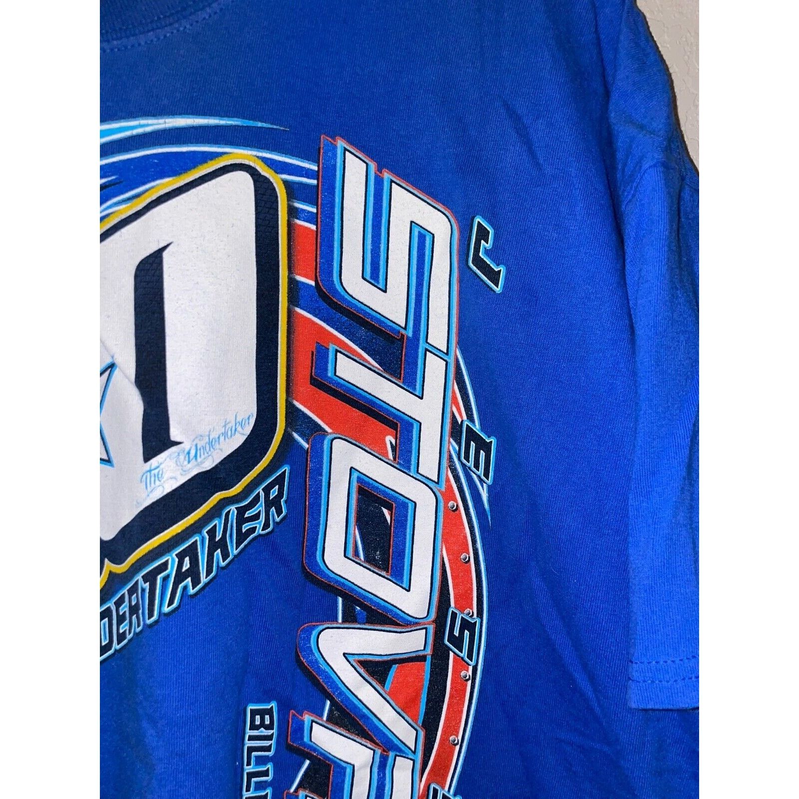 Gildan Jesse Stovall Shirt The Undertaker Drag Race Blue Tee 2XL Size US XXL / EU 58 / 5 - 5 Thumbnail