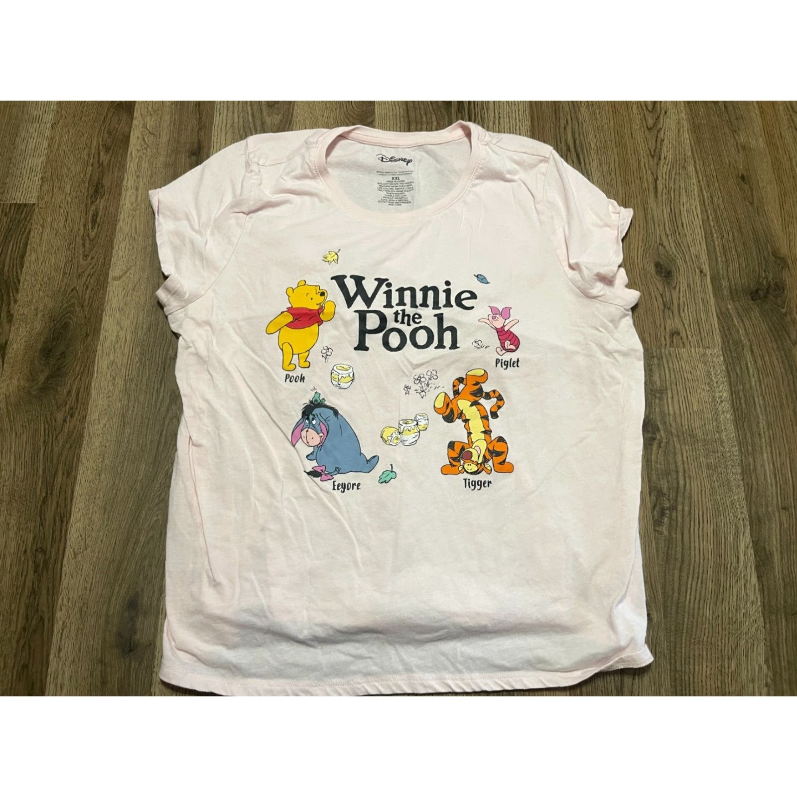 Disney Disney Shirt Women's 2XL White Winnie The Pooh Piglet Tiger Eeyore T-Shirt Short Sleeve Classic Casual Size XXL / US 16-18 / IT 52-54 - 2 Thumbnail