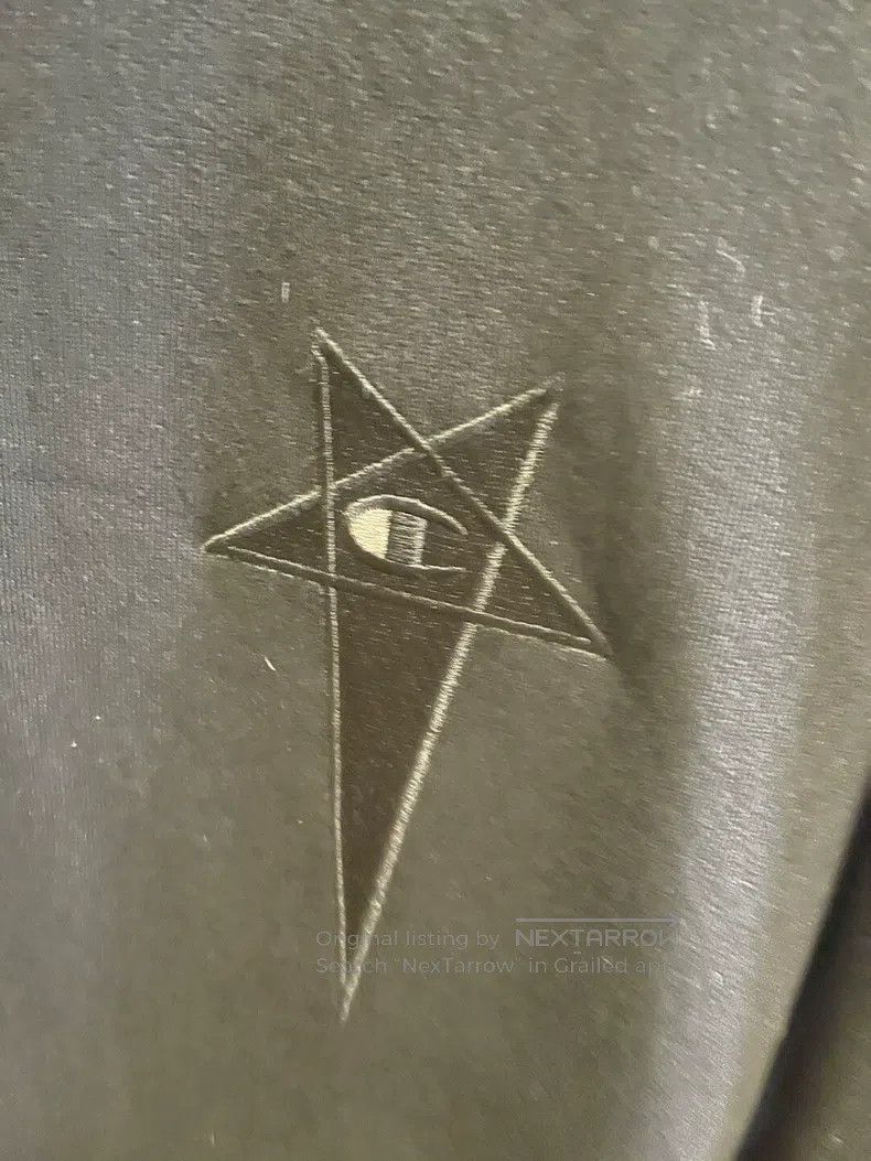 Rick Owens Rick Owens Champion co-branded embroidered pullover sweats Size US M / EU 48-50 / 2 - 2 Thumbnail