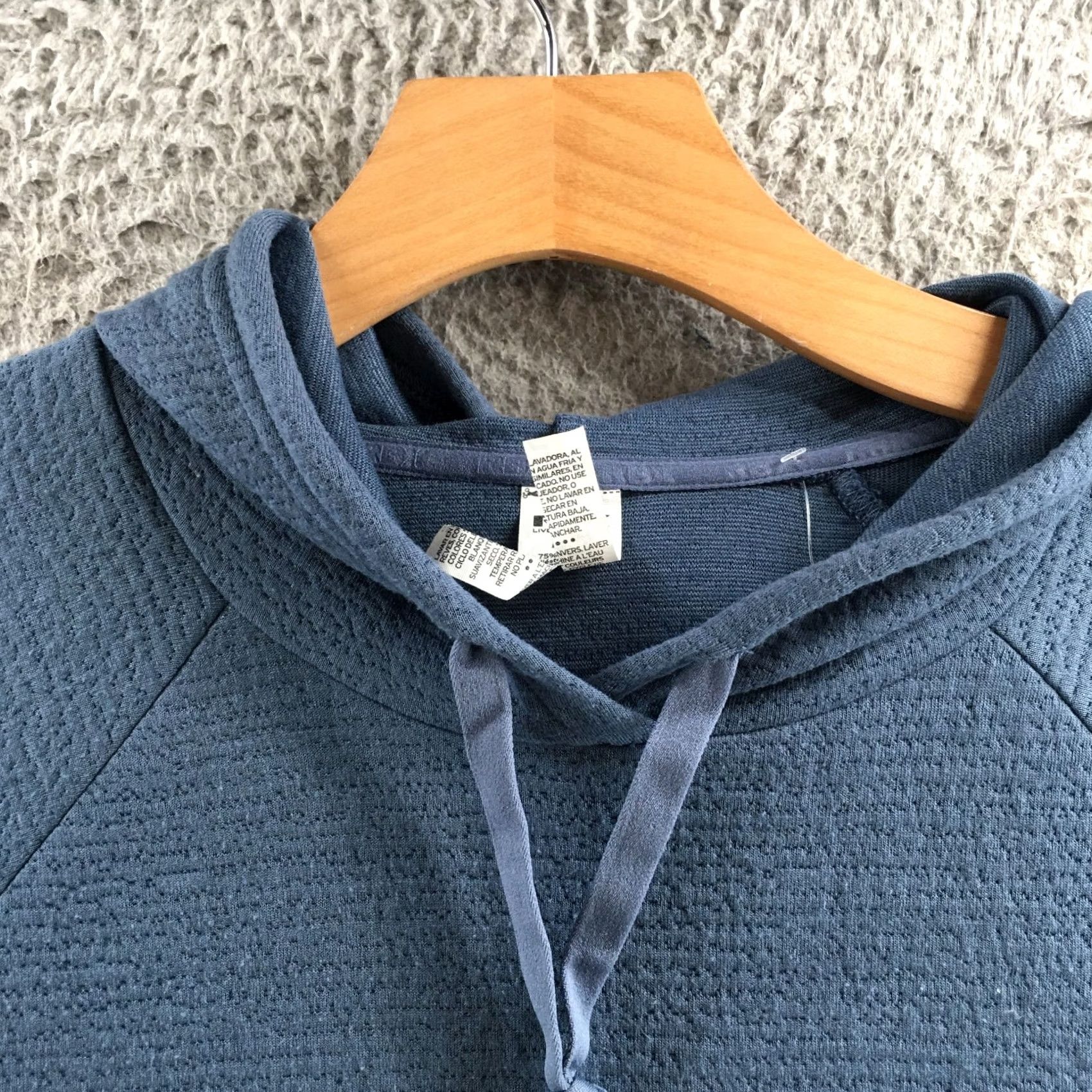 Vintage RBX Hoodie Womens Medium Blue Long Sleeve Pullover Textured Activewear Casual Size M / US 6-8 / IT 42-44 - 3 Thumbnail
