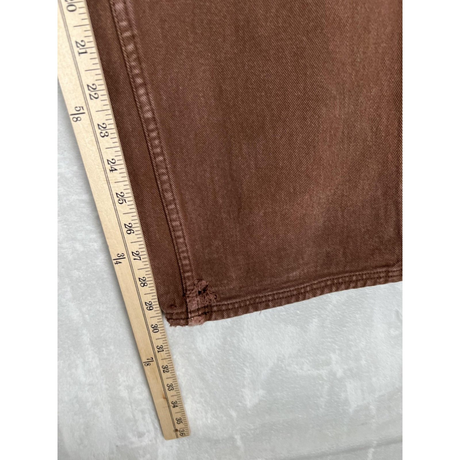 Pacsun PacSun Ultra High Rise Flare Carpenter Jeans Womens 22 Brown Size 40" / US 18 - 3 Thumbnail