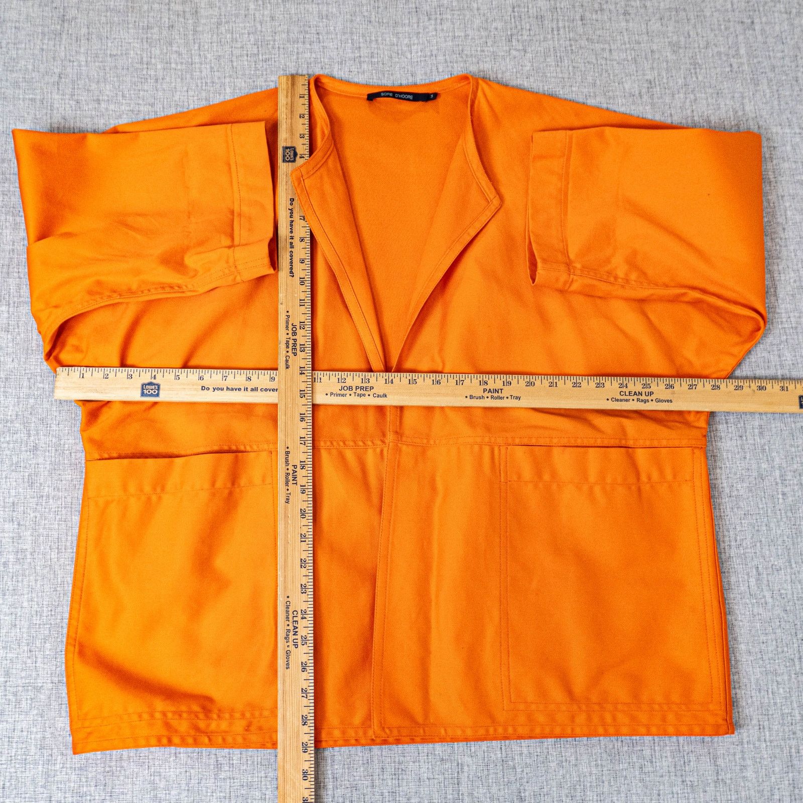 SOFIE D'HOORE Sofie D'Hoore Orange Open Front Jacket Oversized 3/4 sz 34 Size S / US 4 / IT 40 - 5 Thumbnail