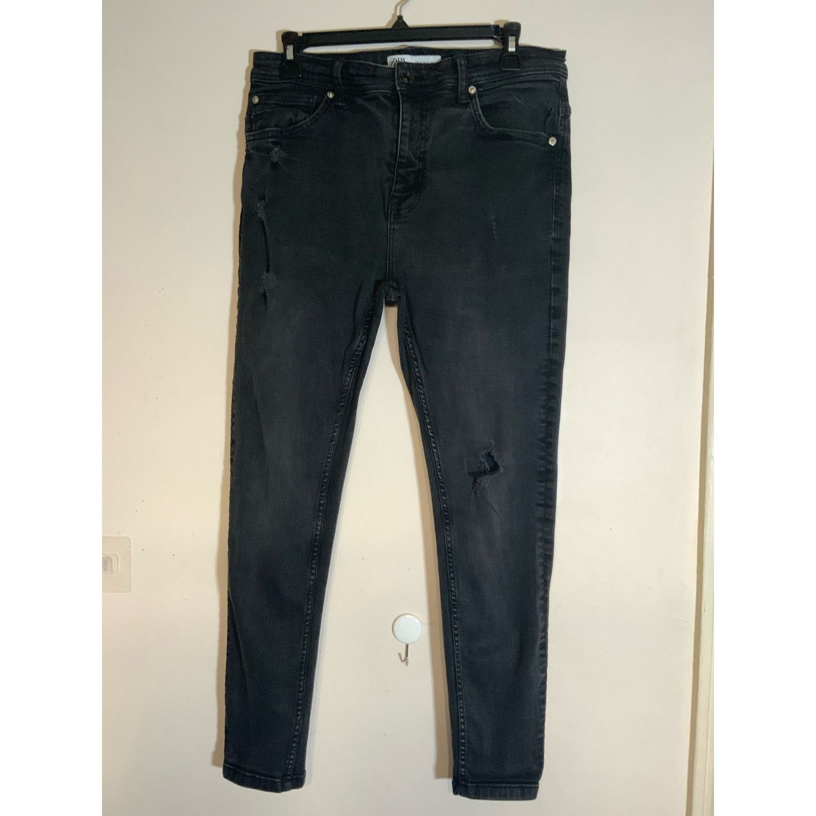 Zara Zara Skinny Black Women Jeans Pants Size 32 - USED Size 32" / US 10 / IT 46 - 1 Thumbnail