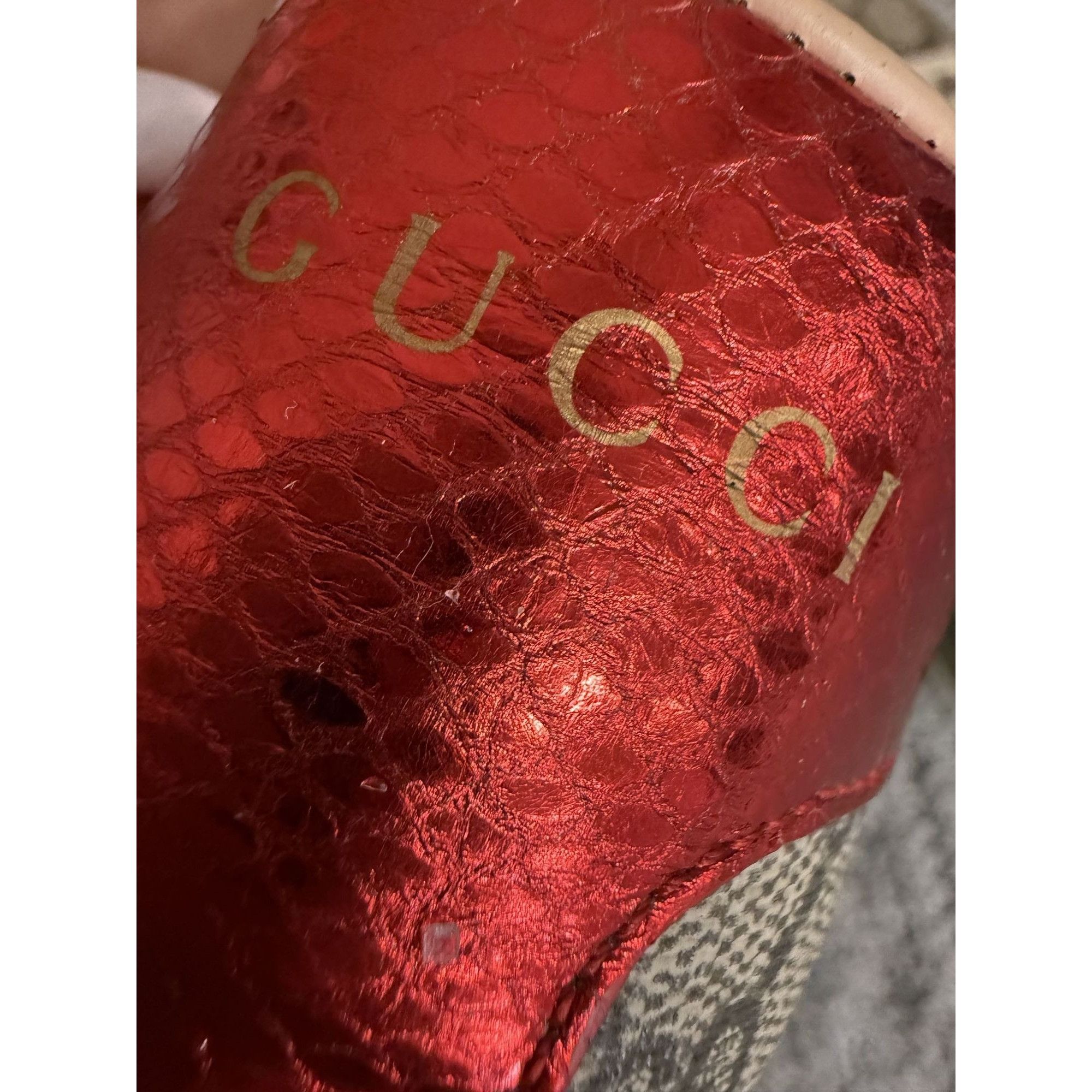 Gucci Gucci Womens GG Supreme Canvas Ace Sneakers Size 37.5 Red & Size US 7.5 / IT 37.5 - 11 Thumbnail