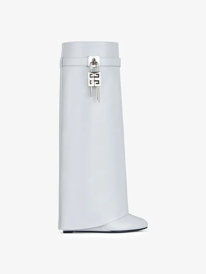 Givenchy o1B3y1r0226 Shark Lock Boots in White Size US 12 / IT 42 - 1 Thumbnail