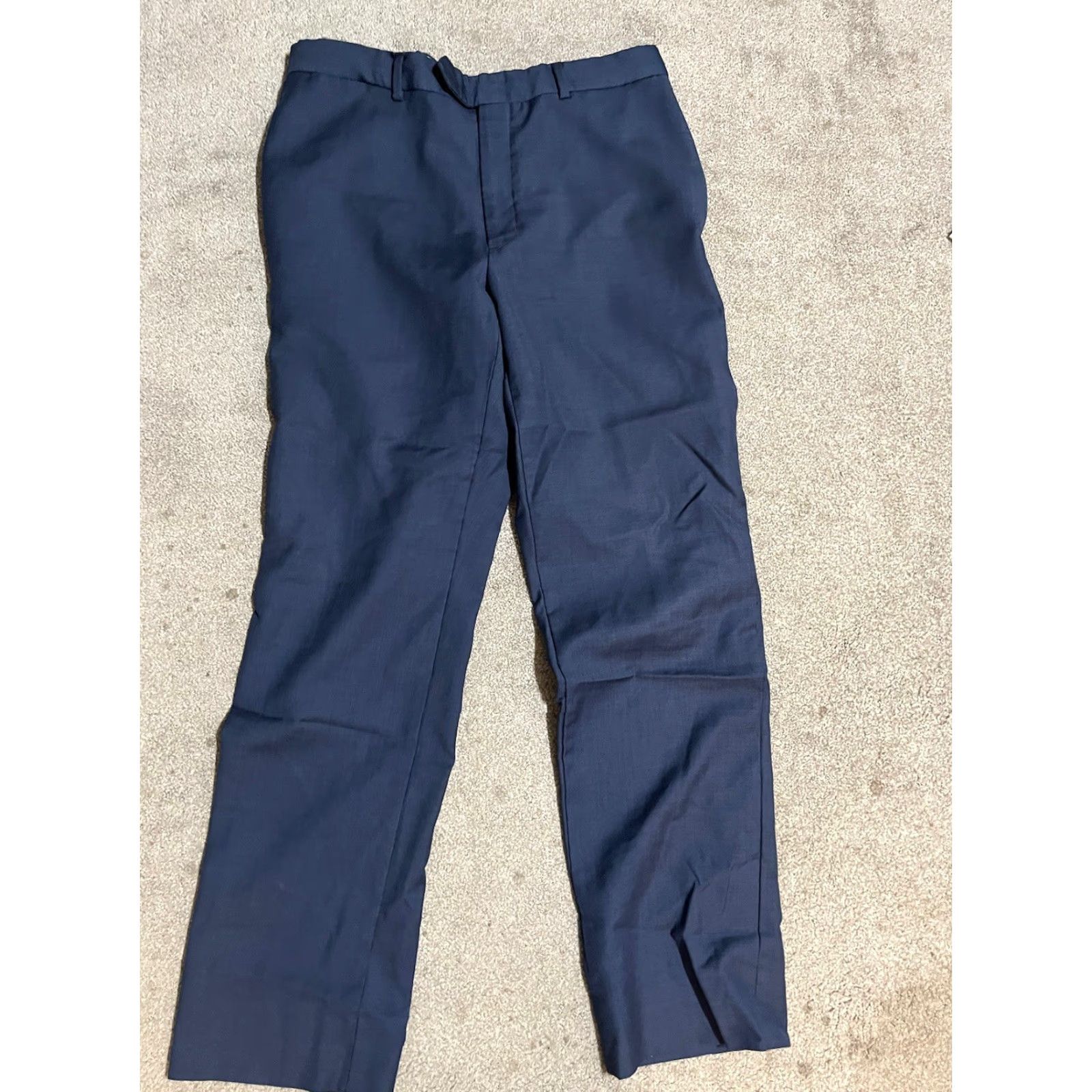 Tommy Hilfiger Tommy Hilfiger Pants Mens 32x31 Wool Flat Front Straight Leg Blue Size US 32 / EU 48 - 2 Thumbnail