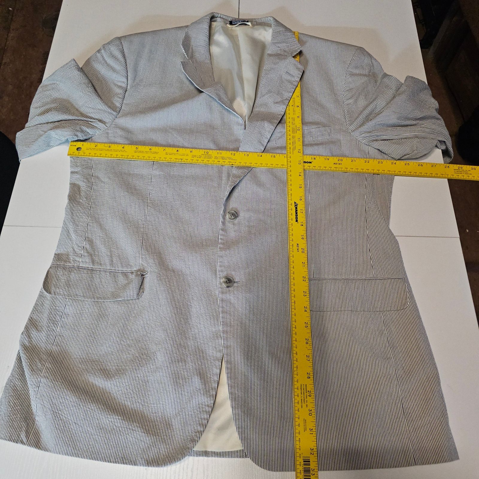 Other Cesarani Striped Cotton Sports Coat Blazer Jacket 46L/40L Size US M / EU 48-50 / 2 - 7 Thumbnail