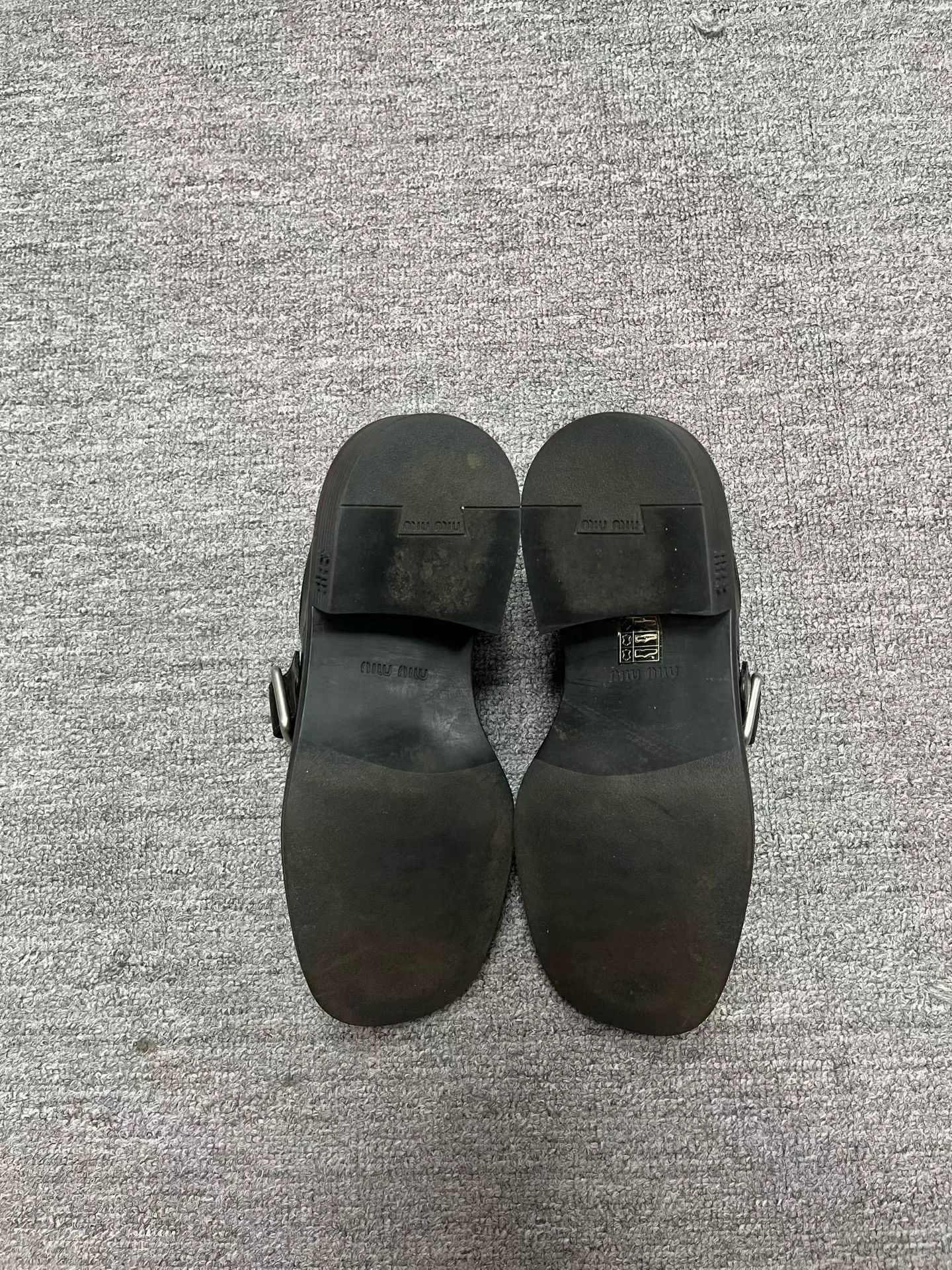 Miu Miu MIU MIU square-toe buckle leather shoes Size US 6.5 / IT 36.5 - 7 Thumbnail