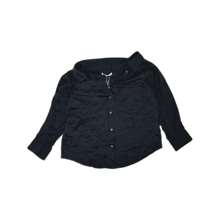 Alexander Wang Alexander Wang Black Off-Shoulder Long Sleeve Shirt - Size M / US 6-8 / IT 42-44 - 2 Thumbnail