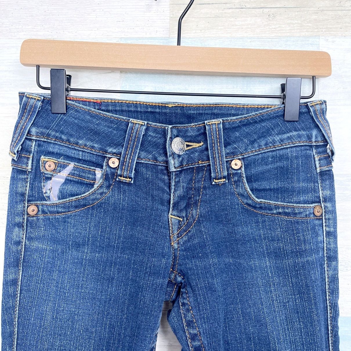 True Religion True Religion Joey Horseshoe Logo Jeans Dark Wash Womens 26 Size 26" / US 2 / IT 38 - 2 Thumbnail