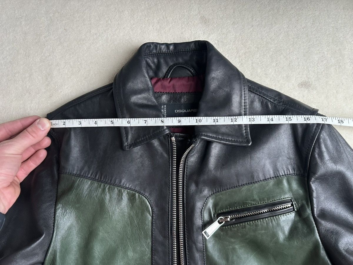 Dsquared2 FW12 Dsquared black green leather jacket 50 Archive grail Size US M / EU 48-50 / 2 - 5 Thumbnail