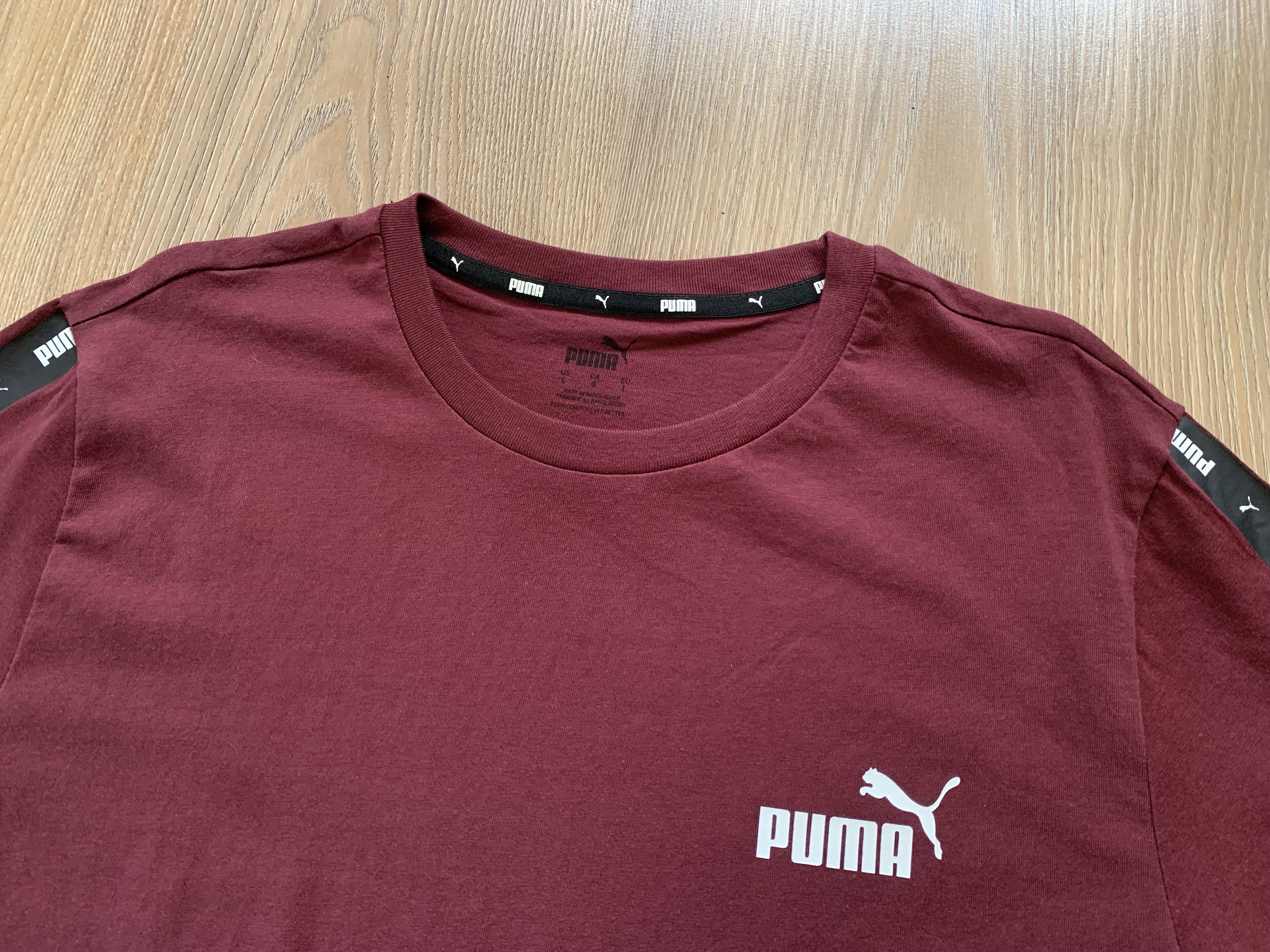 Puma Puma Burgundy Cotton T Shirt 2023 Size US L / EU 52-54 / 3 - 4 Thumbnail
