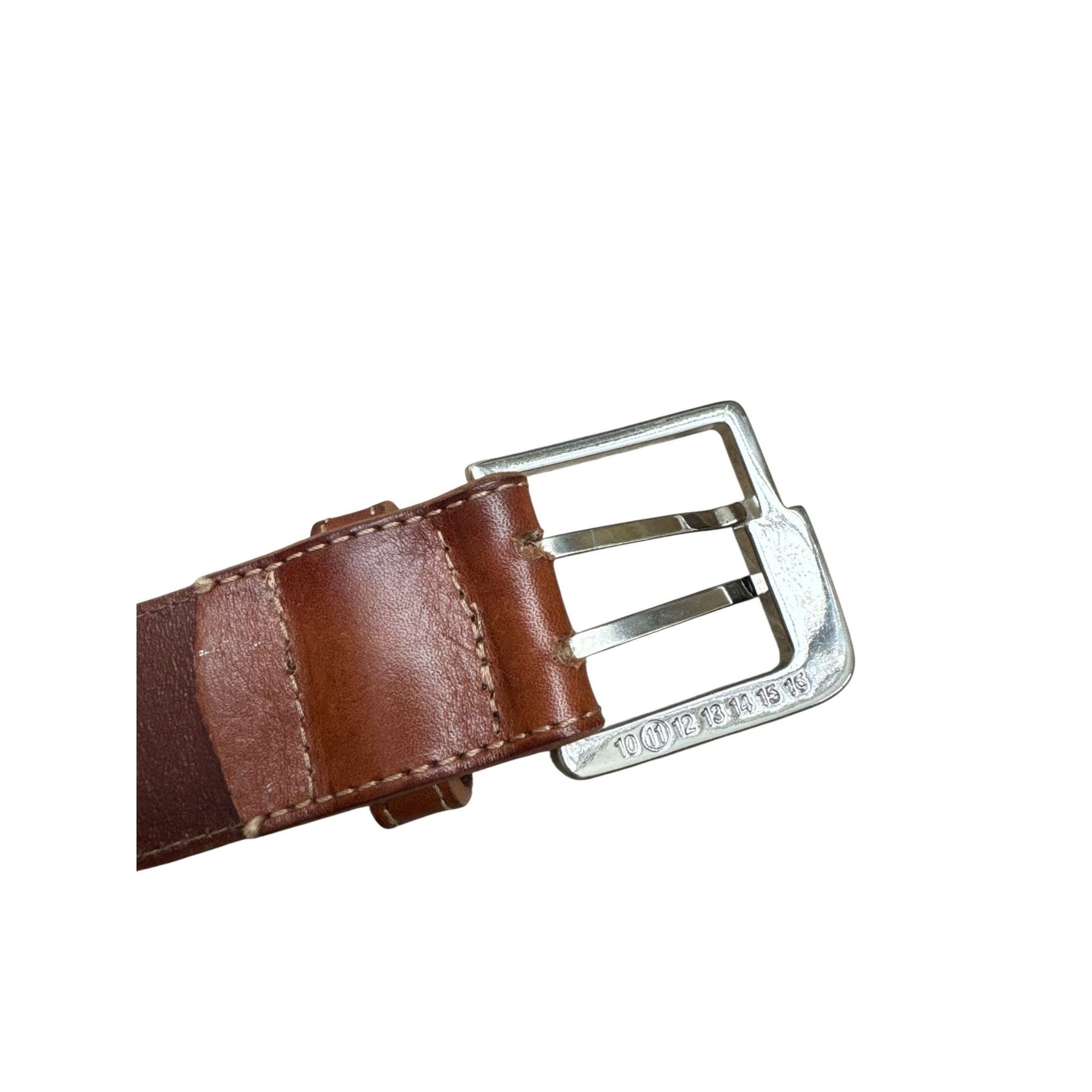 Maison Margiela Line 11 brown leather belt Size ONE SIZE - 3 Thumbnail