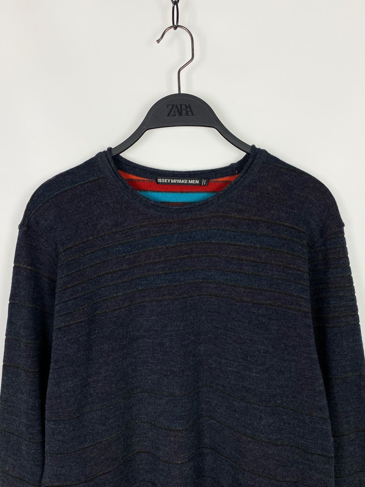 Issey Miyake Issey Miyake Men Wool Reversible Colorblock Sweater Size US S / EU 44-46 / 1 - 9 Thumbnail