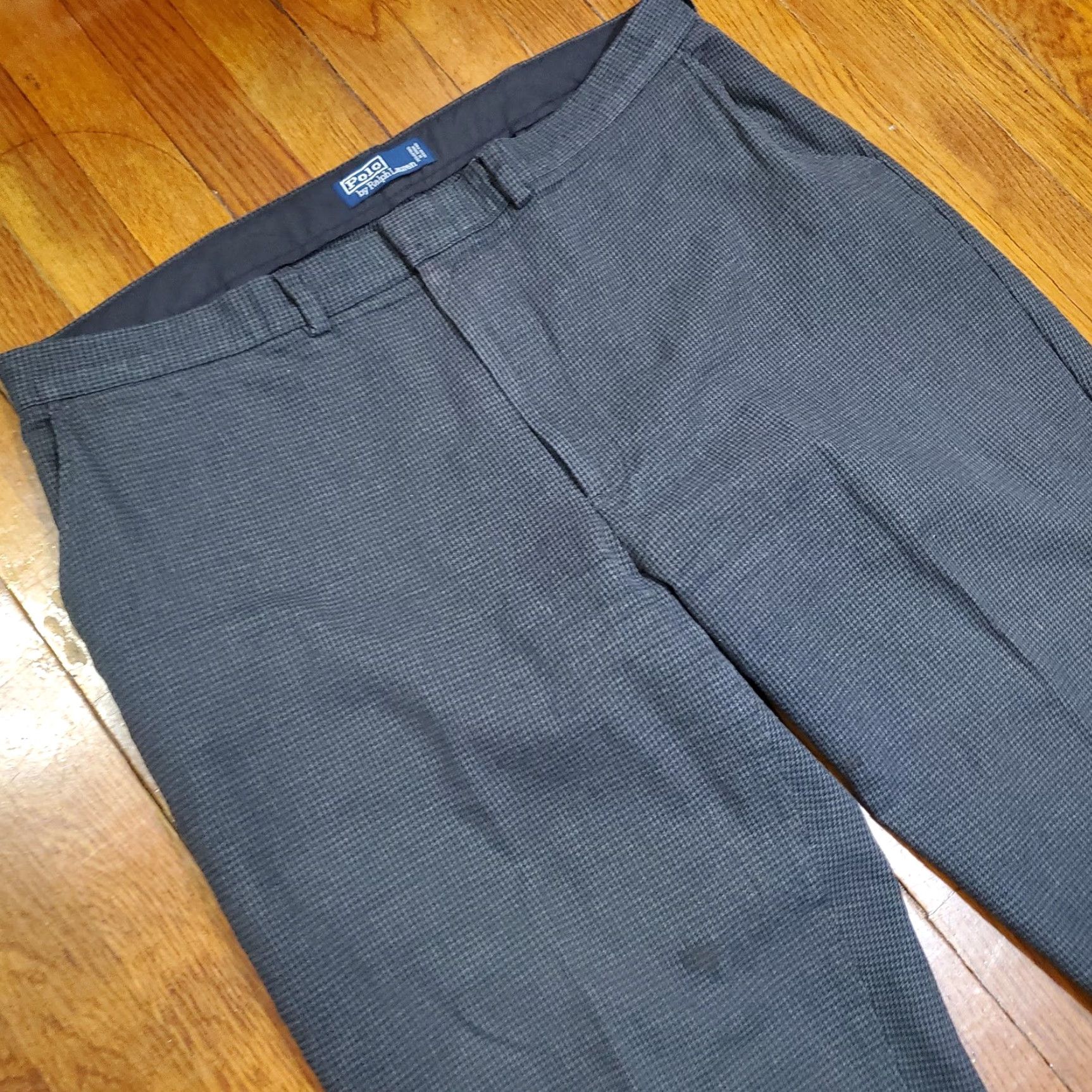 Polo Ralph Lauren Polo by Ralph Lauren Dress Pants Mens 40x32 Gray Tweed Check Wool Business Pants Size US L / EU 52-54 / 3 - 6 Thumbnail