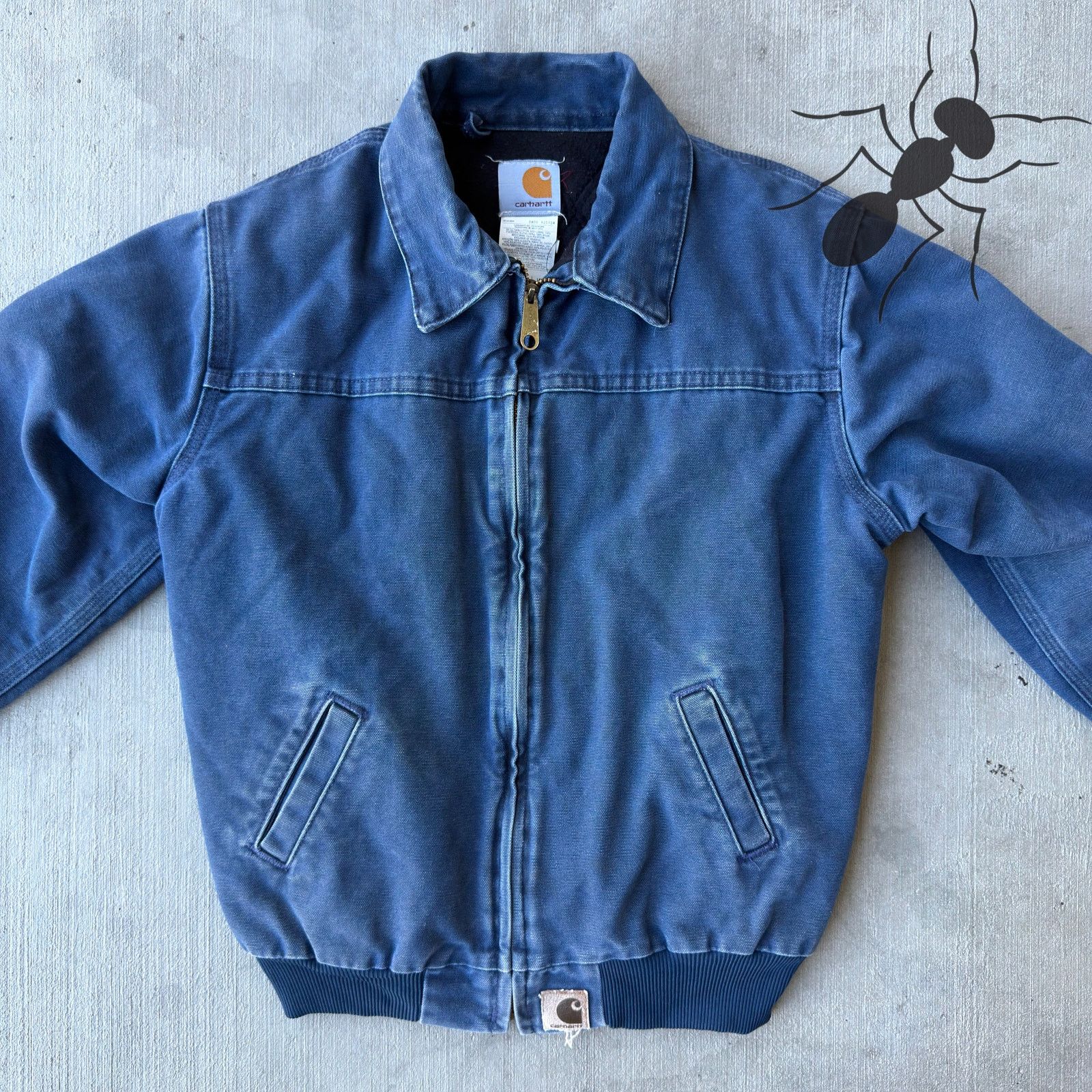 Carhartt × Vintage Carhartt YOUTH Y02 BLU blue Santa Fe work wear jacket Size US XS / EU 42 / 0 - 3 Thumbnail