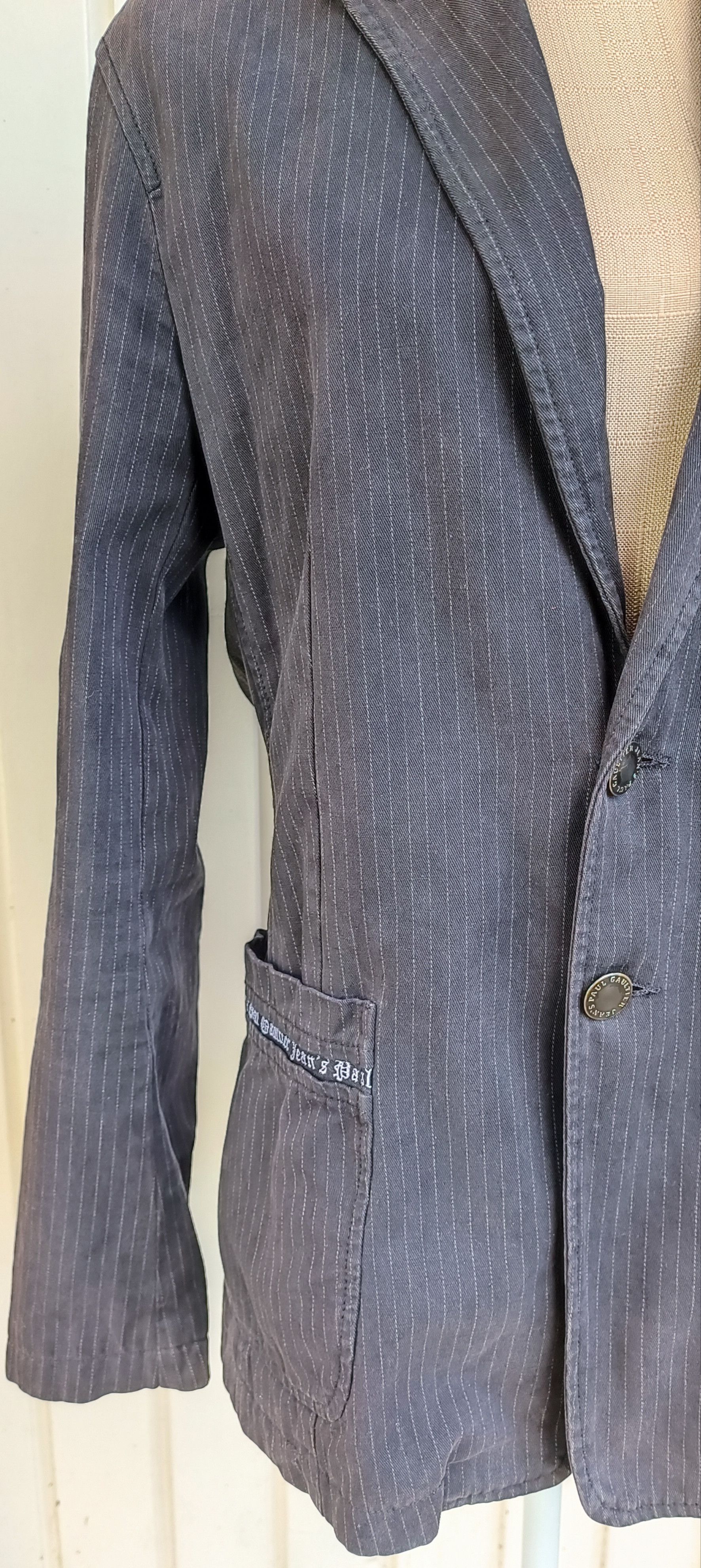 Jean Paul Gaultier Striped gray cotton jacket Size US S / EU 44-46 / 1 - 19 Thumbnail