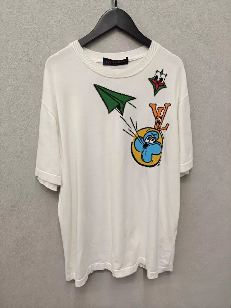 Louis Vuitton LV Paper Plane Graphic Knit T-Shirt - dmc Size US S / EU 44-46 / 1 - 1 Thumbnail