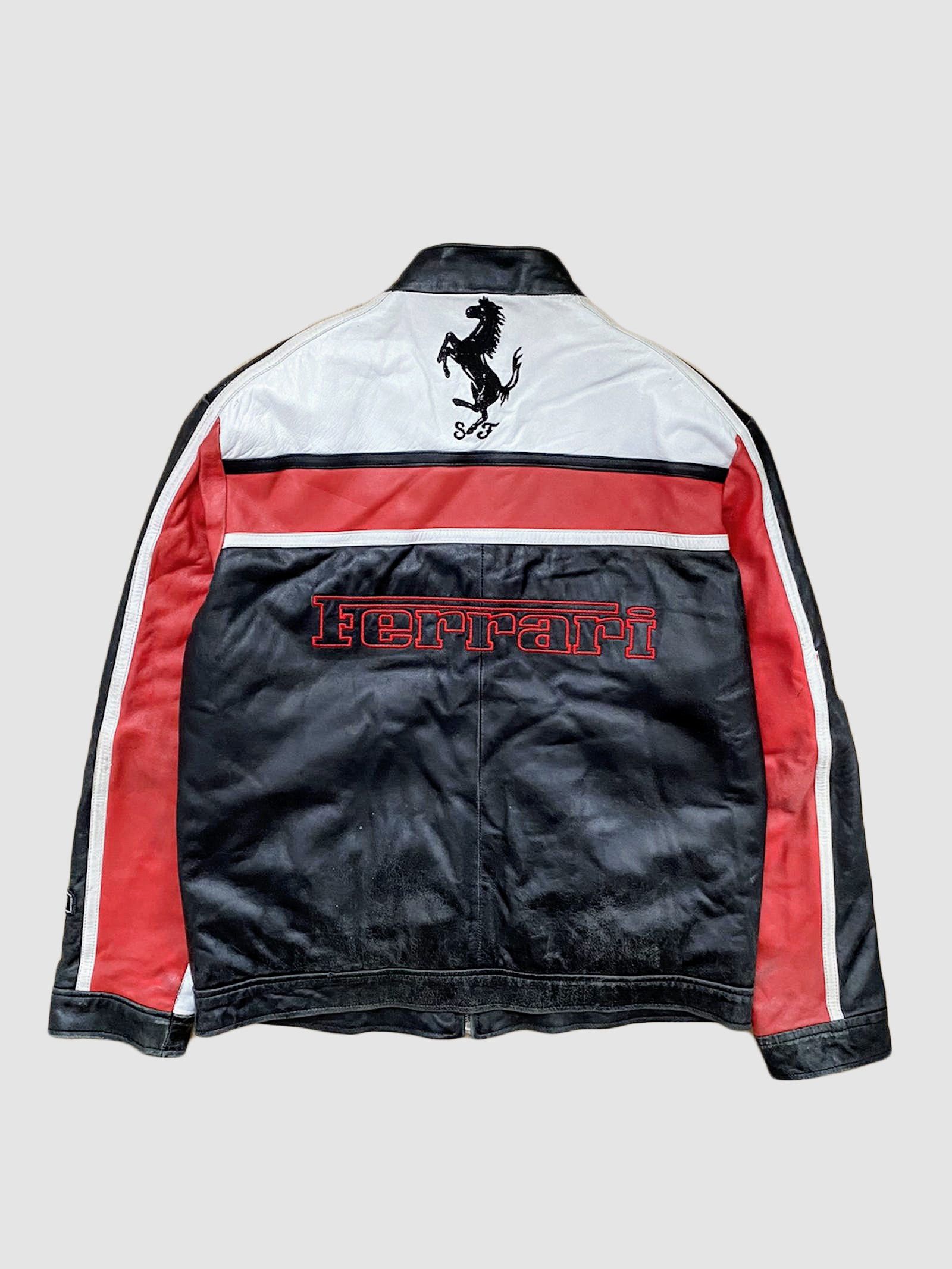 Ferrari 🔥 VINTAGE Ferrari 🔥 Leather Jacket Rare Streetwear Racing Size US M / EU 48-50 / 2 - 2 Thumbnail