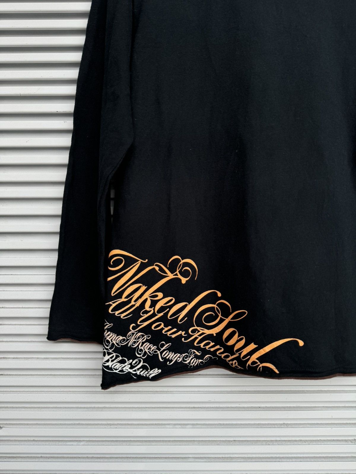 Japanese Brand Oblo Design Chrome Punk Riot Hearts Poem Longsleeve Size US L / EU 52-54 / 3 - 7 Thumbnail