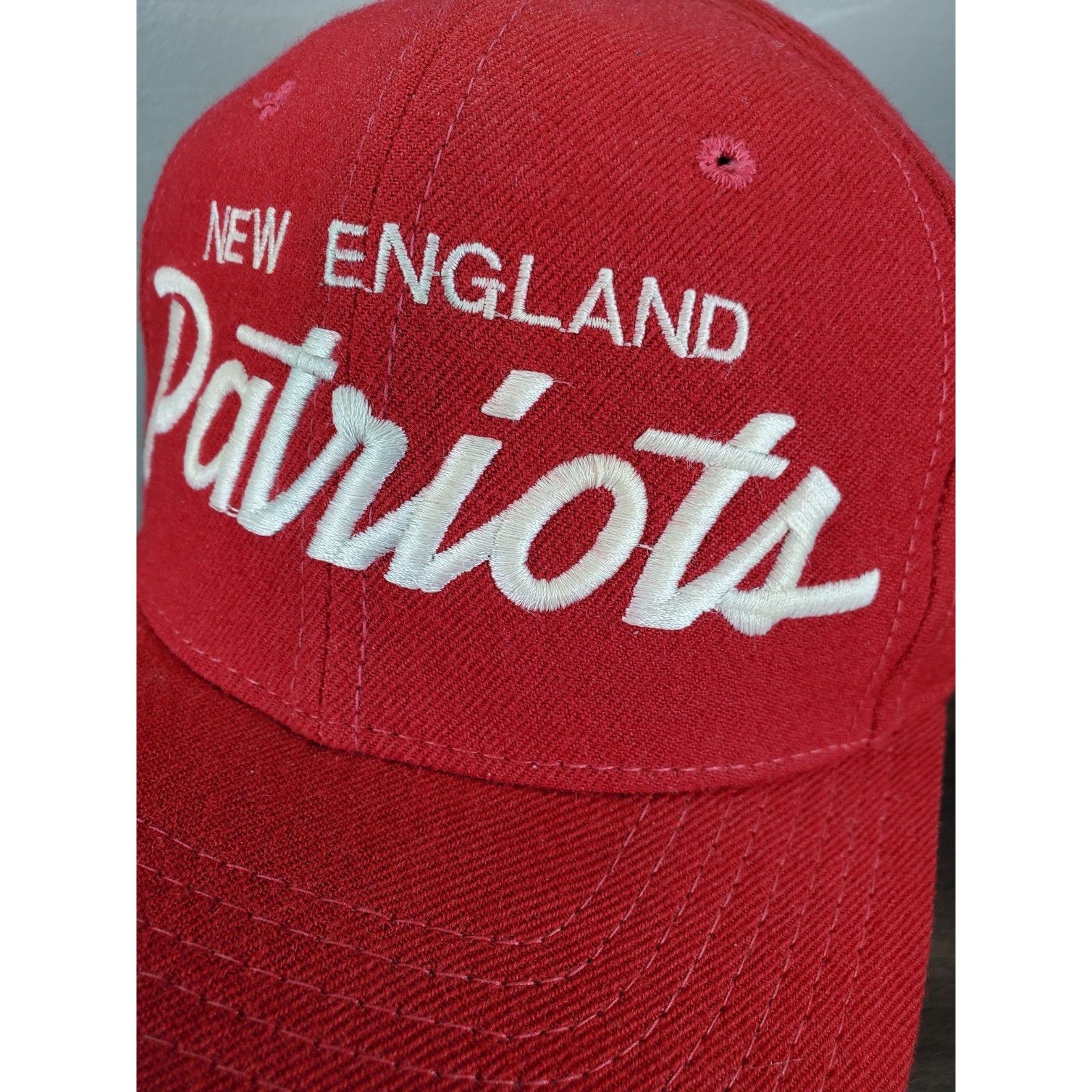 NFL × Sports Specialties × Vintage Vintage New England Patriots Script Hat Wool Snapback Cap Size ONE SIZE - 6 Thumbnail