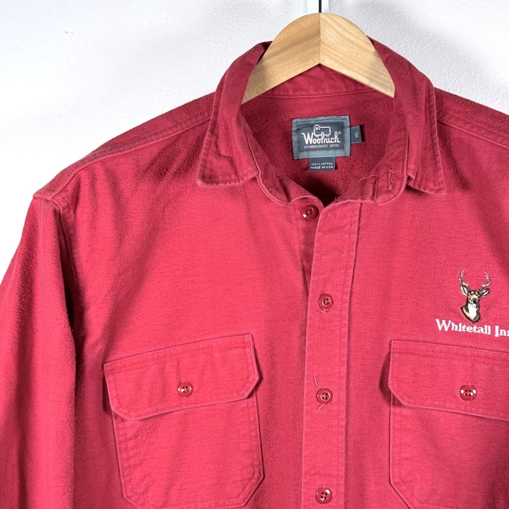 Vintage VINTAGE Woolrich Shirt Men Red Cotton USA Made XL Long Sleeve Button-Up Shirt Size US XL / EU 56 / 4 - 3 Thumbnail