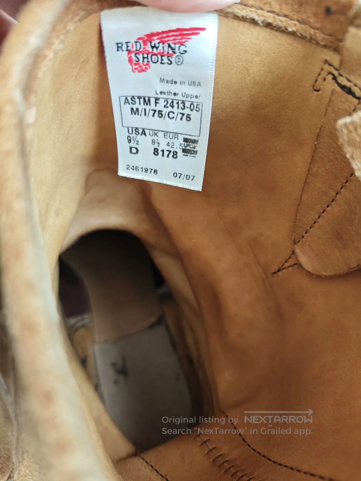 Red Wing Red Wing 8178 Steel Stamp. Size US 9.5 / EU 42-43 - 7 Thumbnail