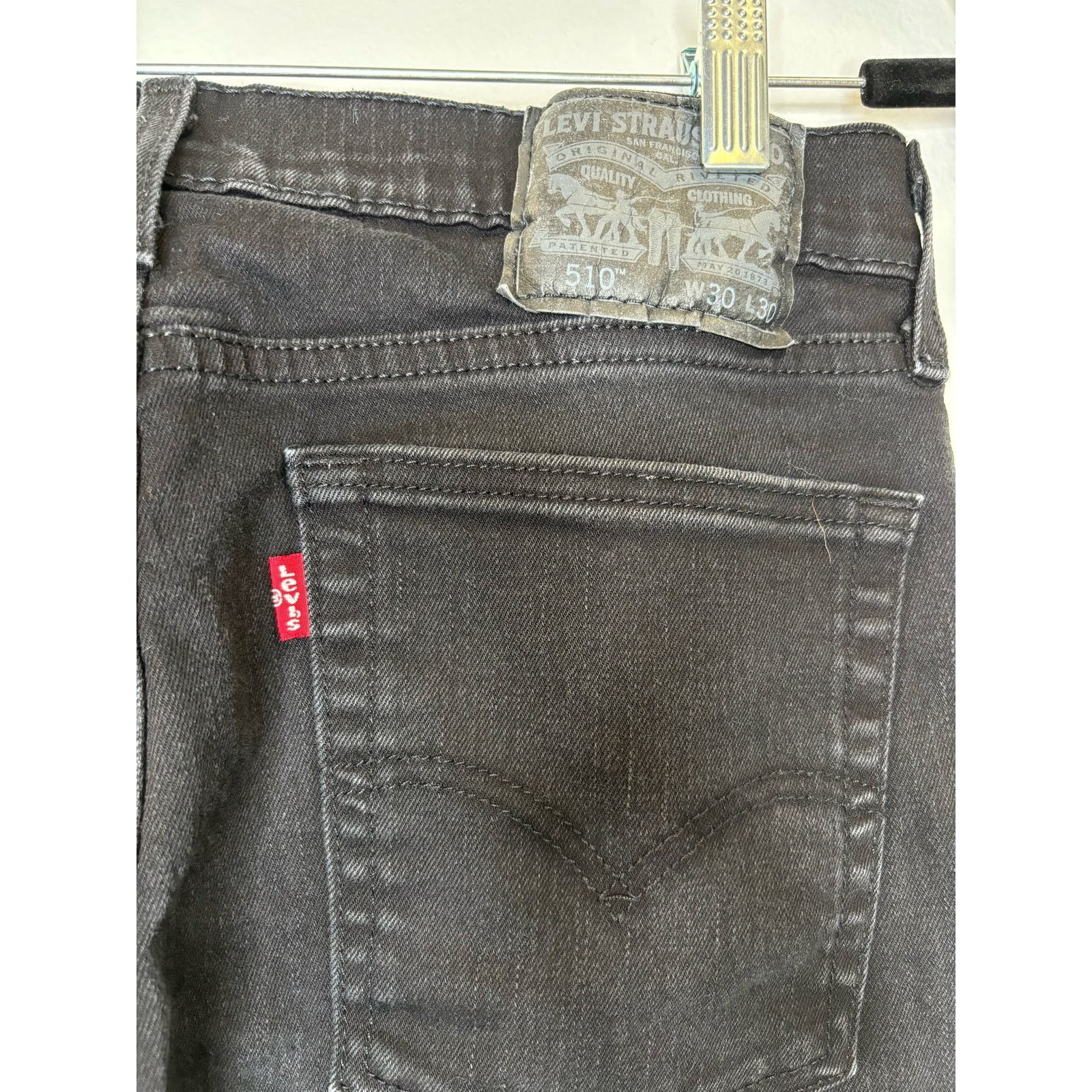 Levi's LEVI 510 30x30 Black Denim Pants Size 30" / US 8 / IT 44 - 4 Thumbnail