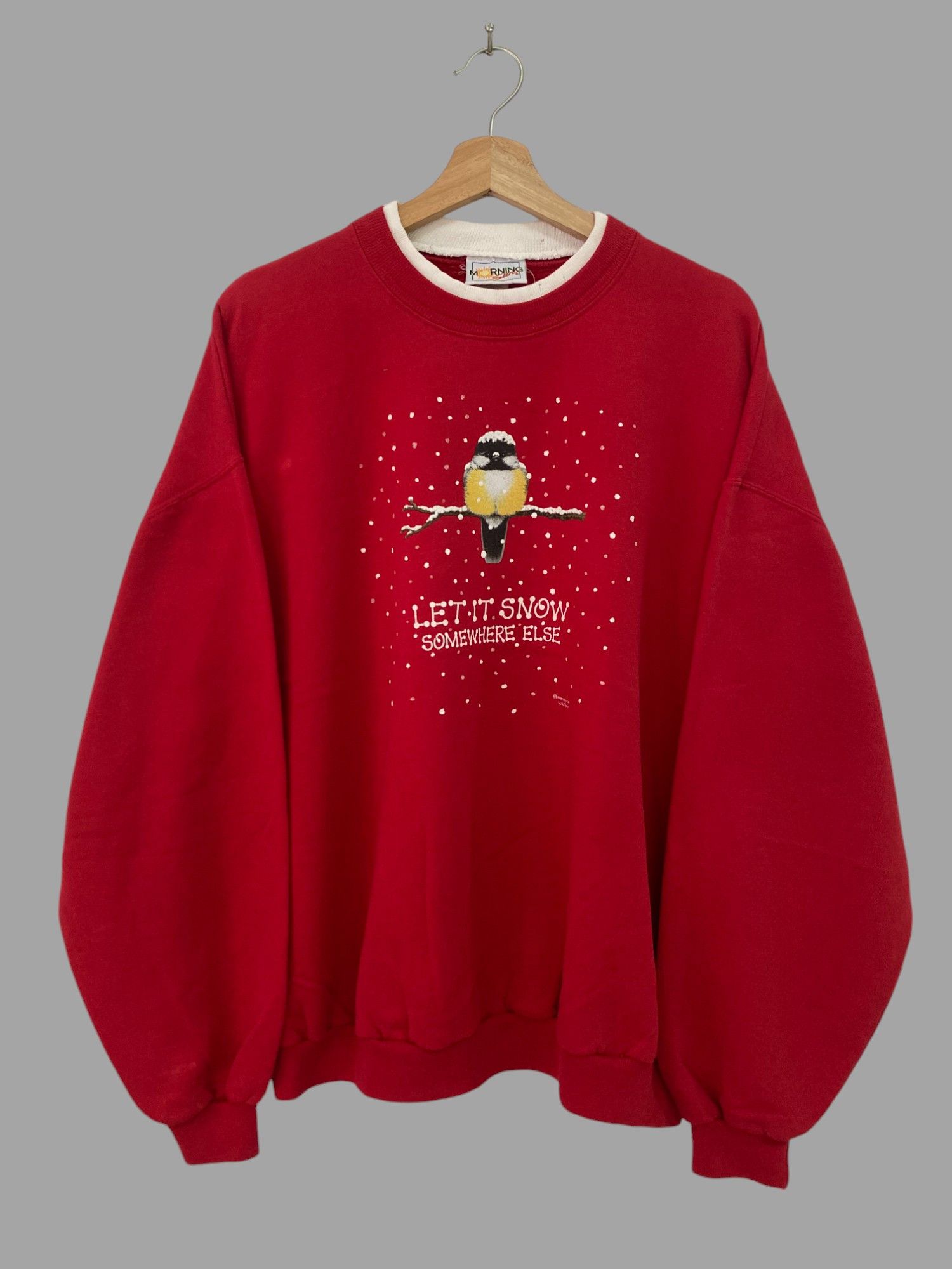 Vintage Vintage 90s Morning Suns Cardinal Bird Sweatshirt XLarge Size US XL / EU 56 / 4 - 1 Thumbnail