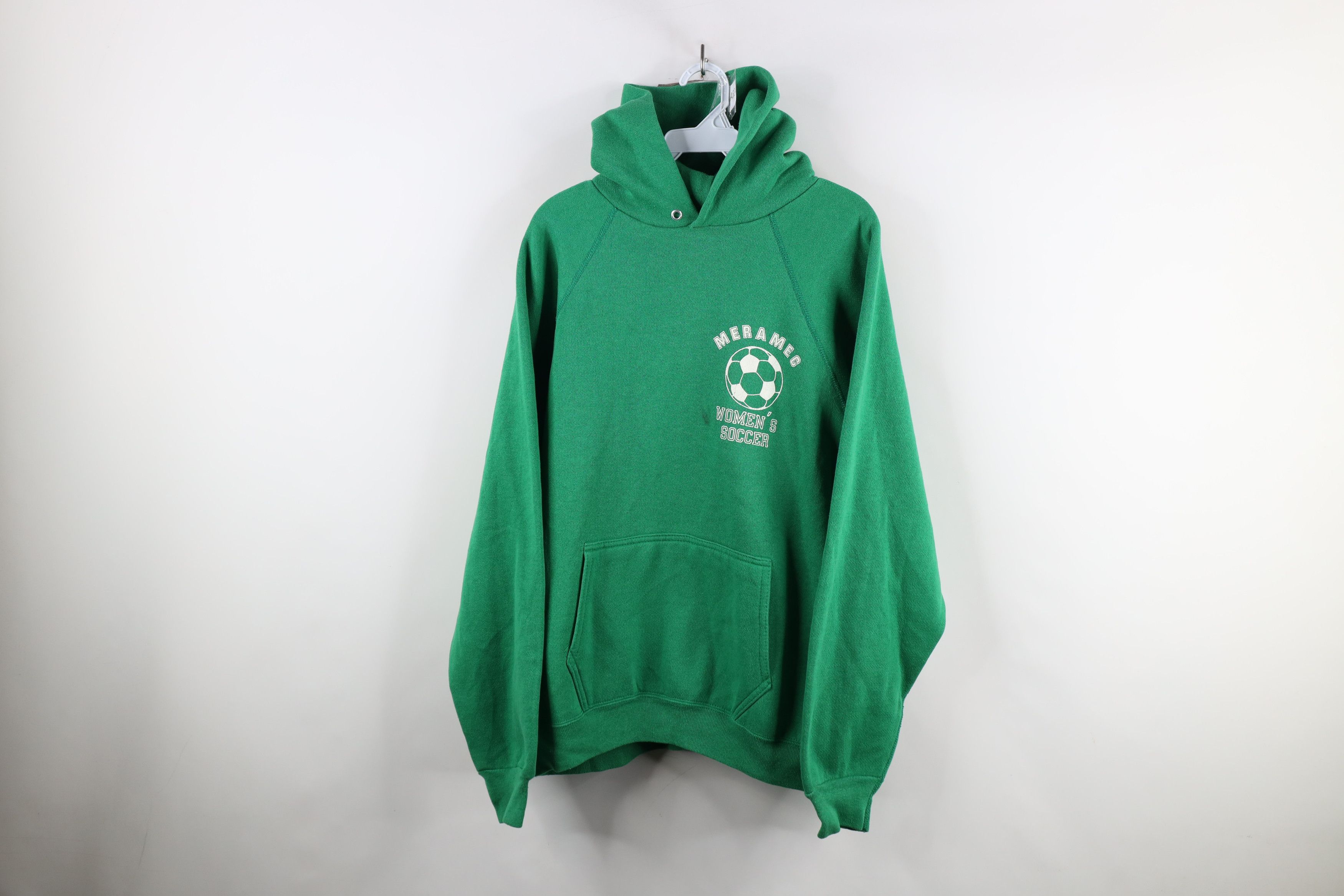 Vintage Vintage 70s 80s Gusset Soccer Hoodie Sweatshirt Green USA Size XL / US 12-14 / IT 48-50 - 1 Thumbnail