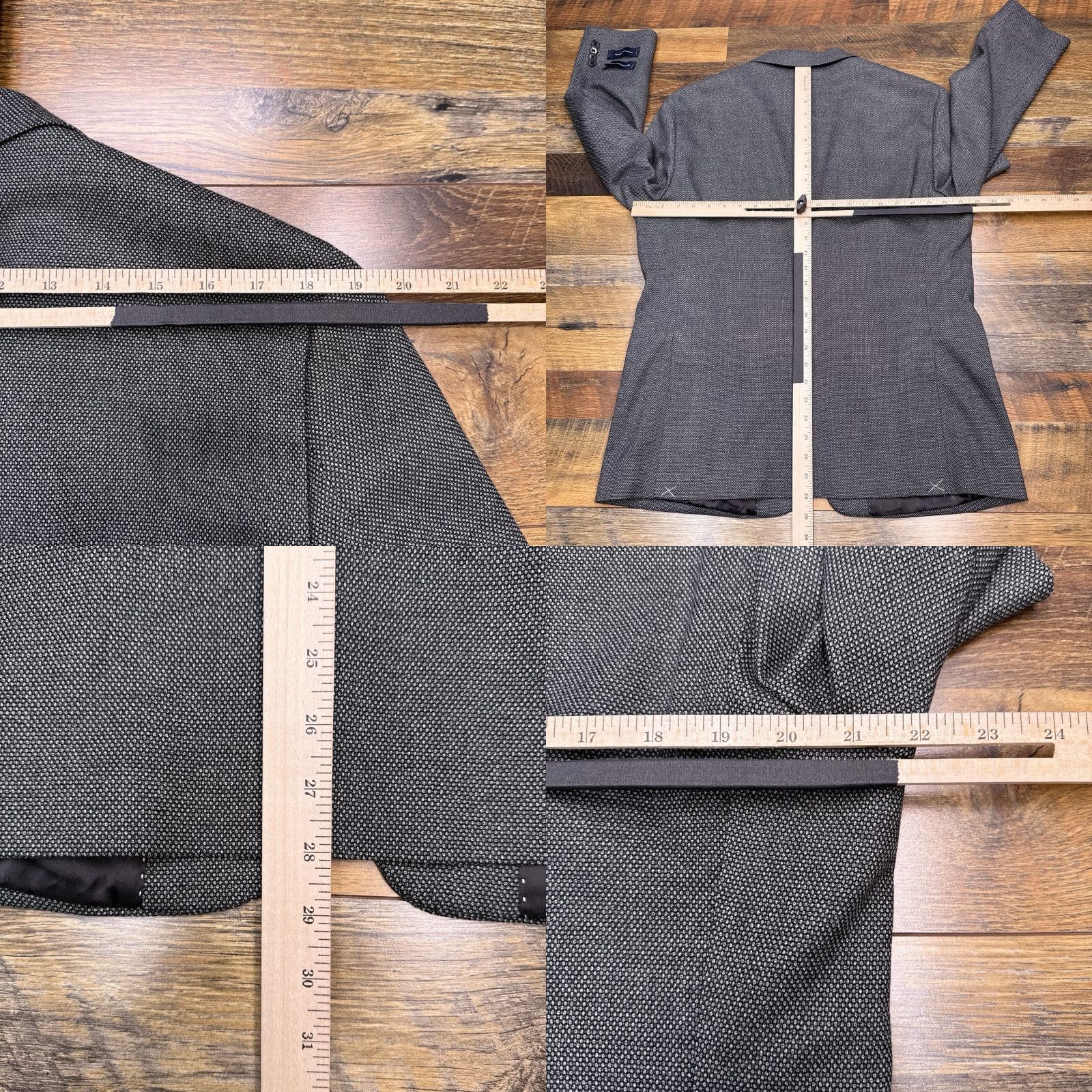 Tommy Bahama Tommy Bahama Blazer Gray Men S42 Notch Lapel Two-Button 4-Button Notch Double-Vented Solid Polyester Rayon Spandex Short Regular Vintage: No Size 42R - 10 Thumbnail