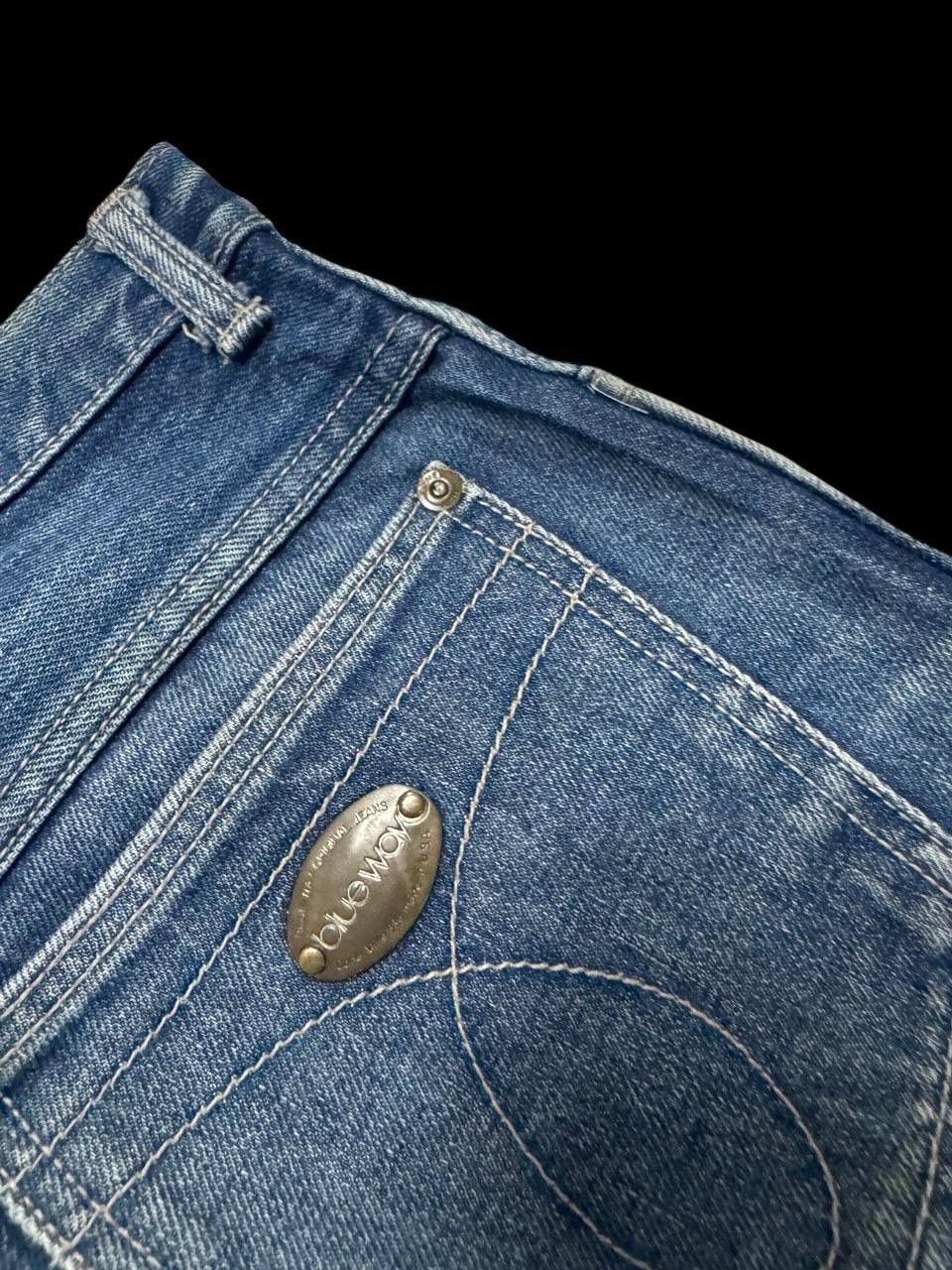 Japanese Brand BAGGY 90s Blue Way Rusty Mudwash Sick Style Distressed Jeans Size US 29 - 17 Thumbnail