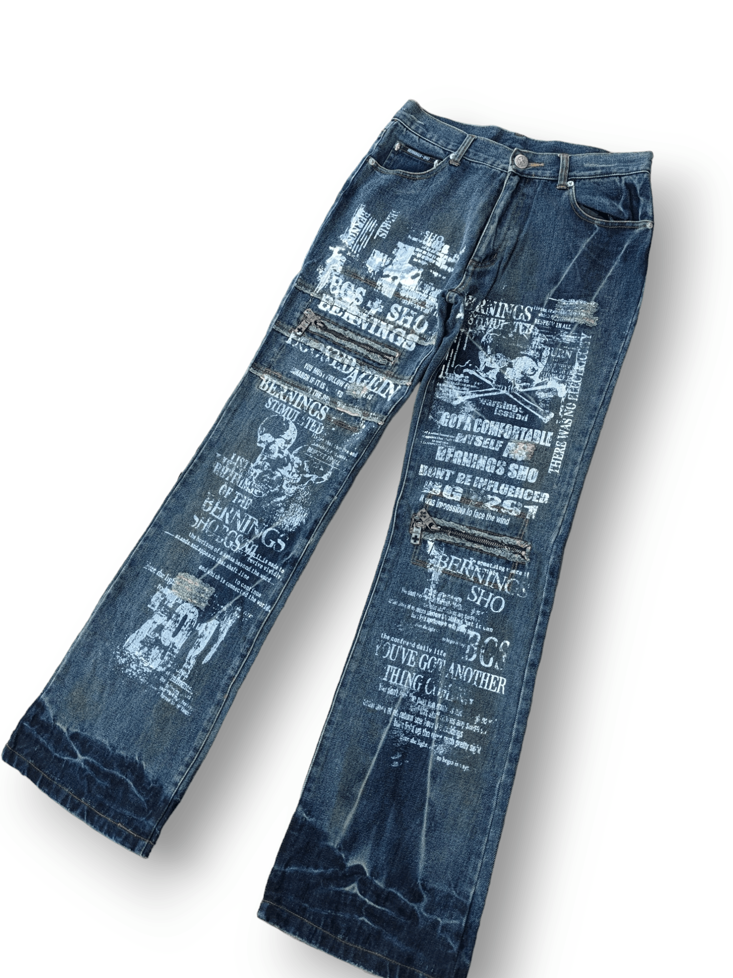 BERNINGS-SHO】 Design flare denim pants
