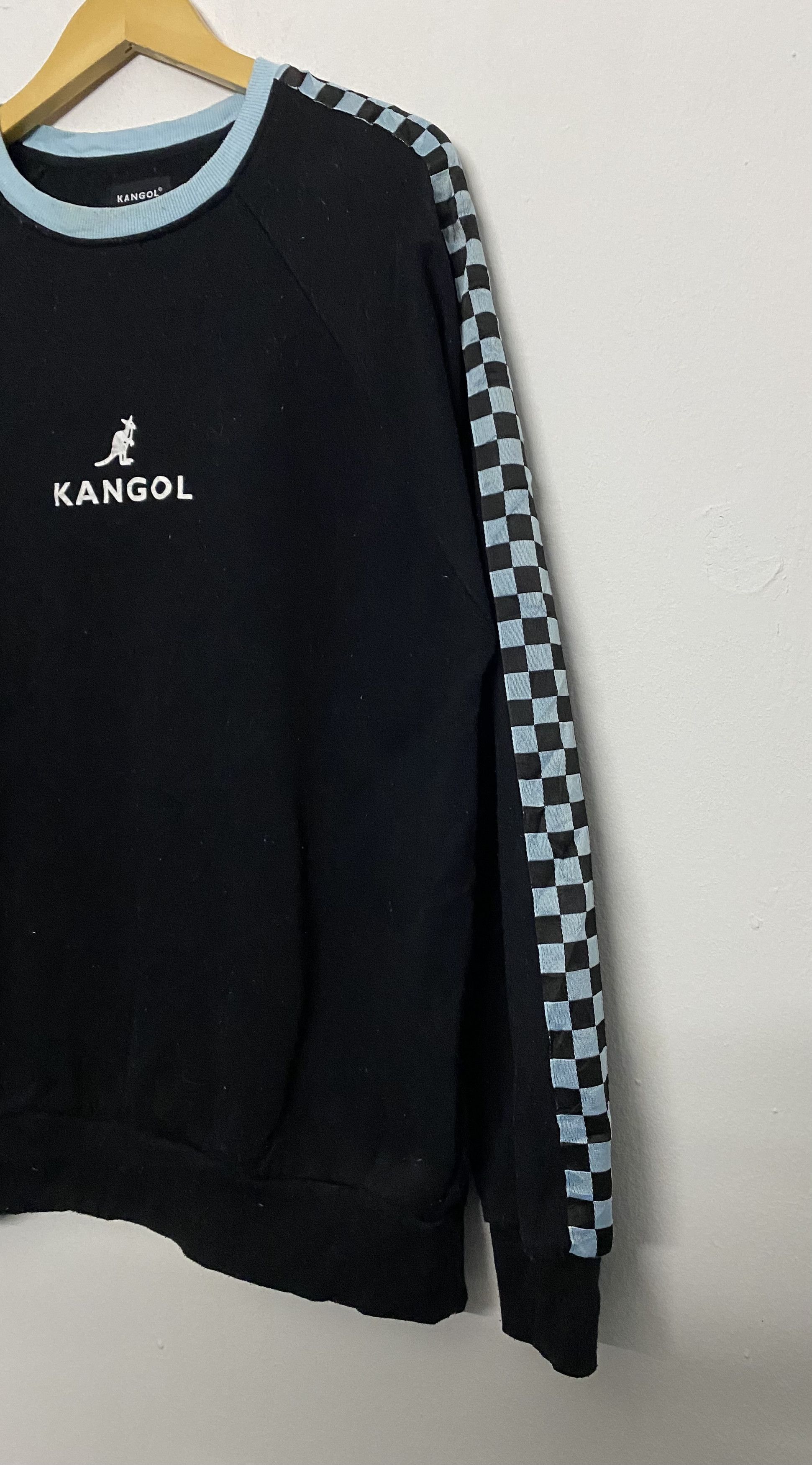 Kangol Kangol Spellout Logo Sweatshirt Checkered Sleeve Size US L / EU 52-54 / 3 - 4 Thumbnail