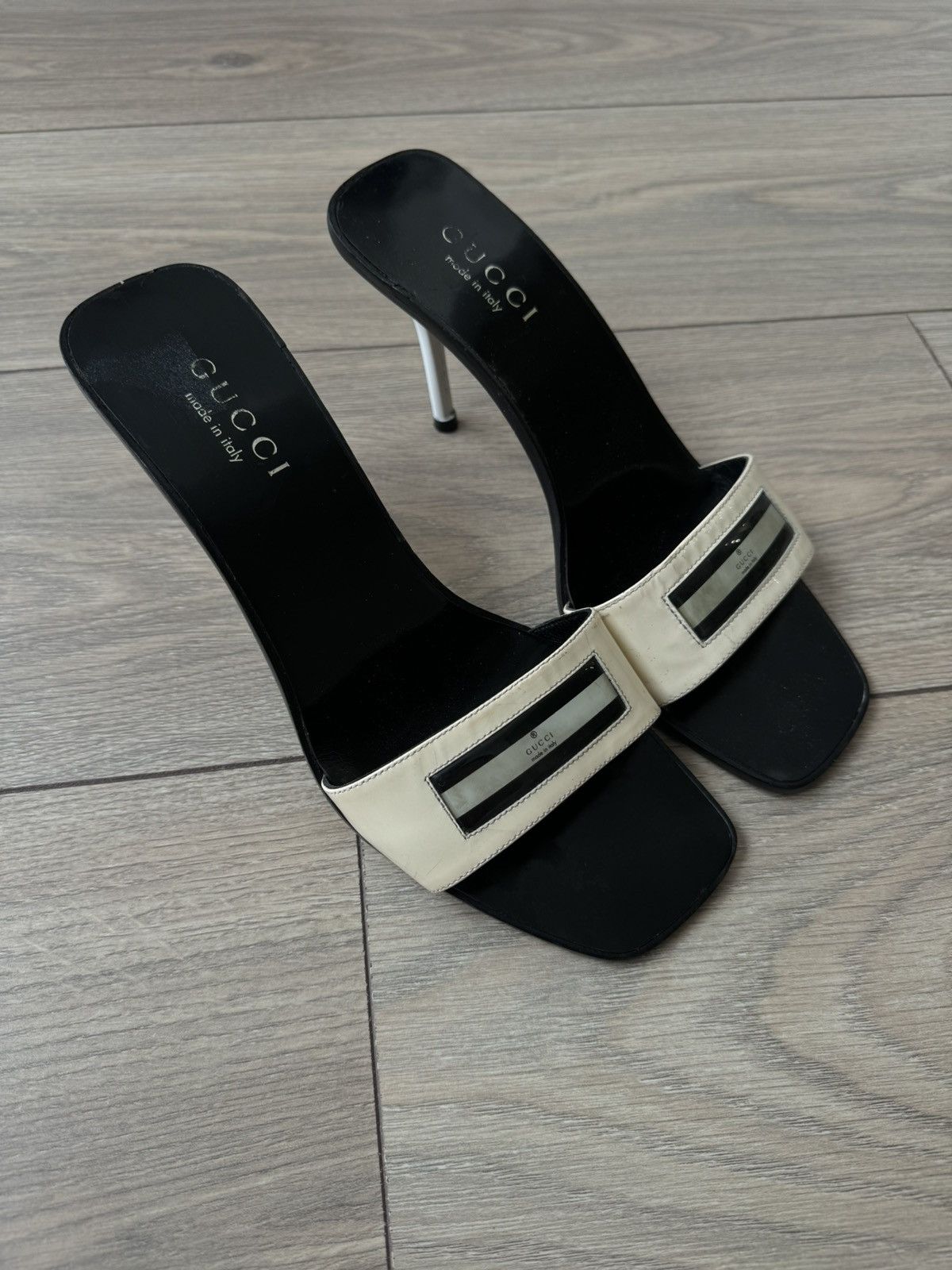 Gucci Vintage Gucci Limited Edition Thick Heel Slide Sandals Size US 8 / IT 38 - 1 Thumbnail