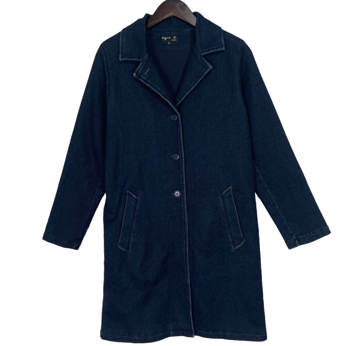 Vintage Agnes B Denim Long Jacket Button Up Agnes B brand
