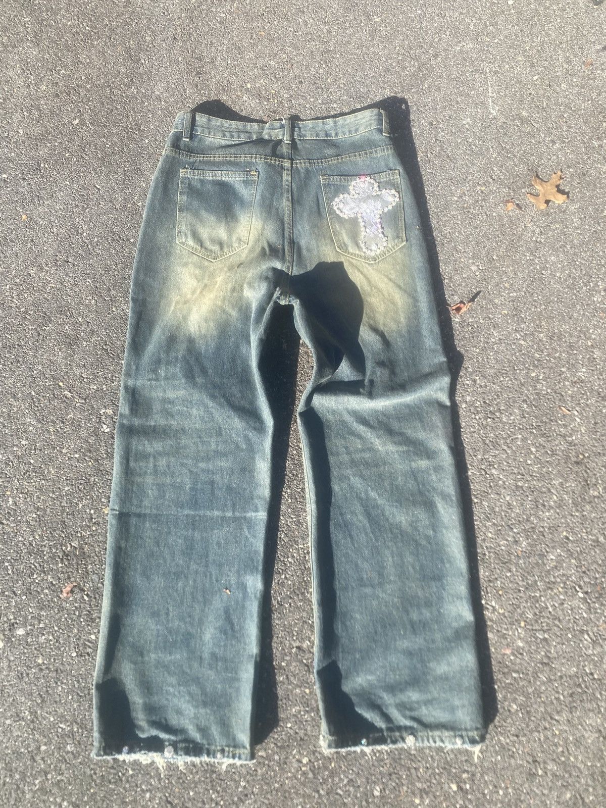 Japanese Brand Three Angel Message Jeweled Denim Sample Size US 30 / EU 46 - 2 Thumbnail