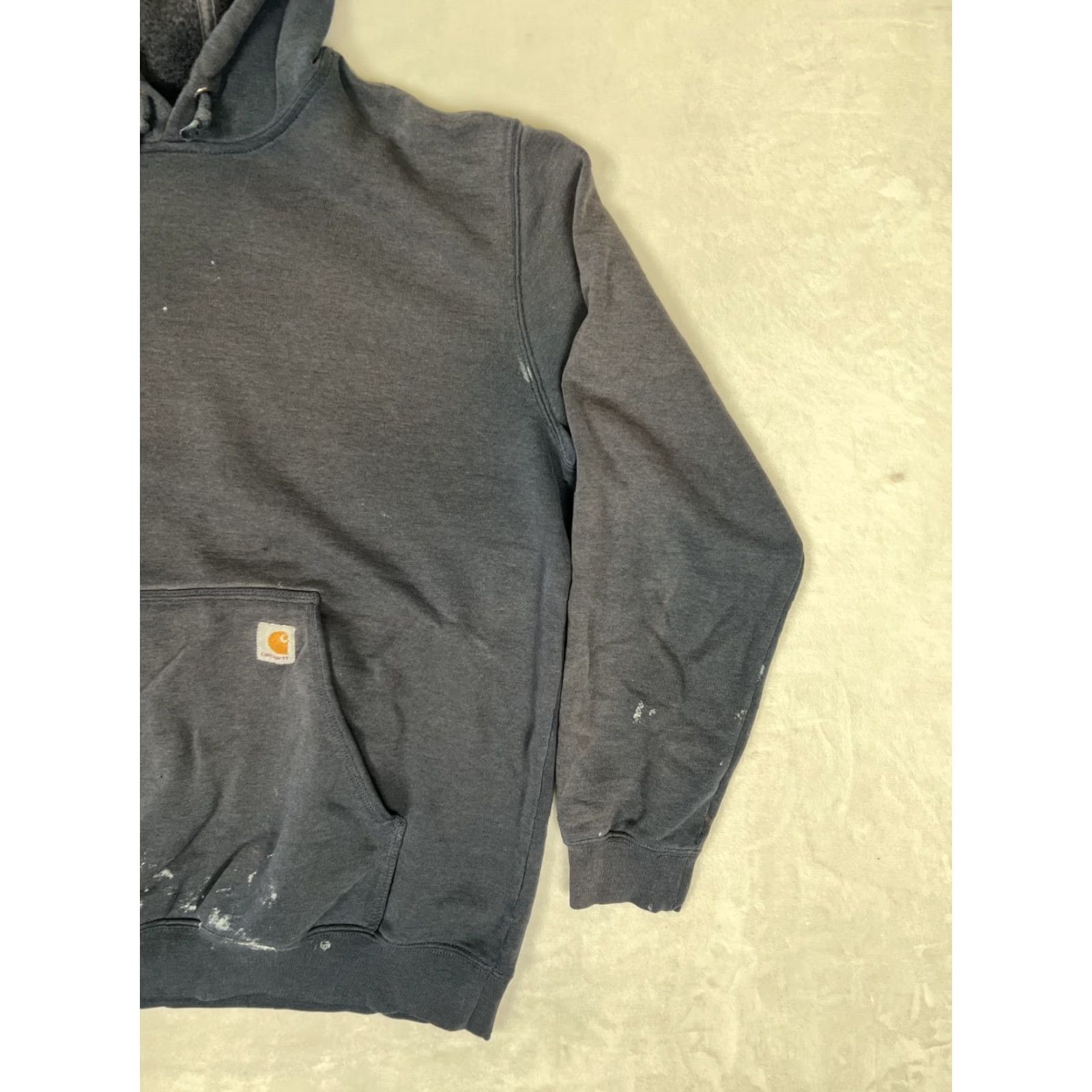 Carhartt VINTAGE Carhartt Hoodie Sweatshirt Mens XL Blue "We Exist To Build" Sun Faded Caveat: sun faded and stains throughout Size US XL / EU 56 / 4 - 6 Thumbnail