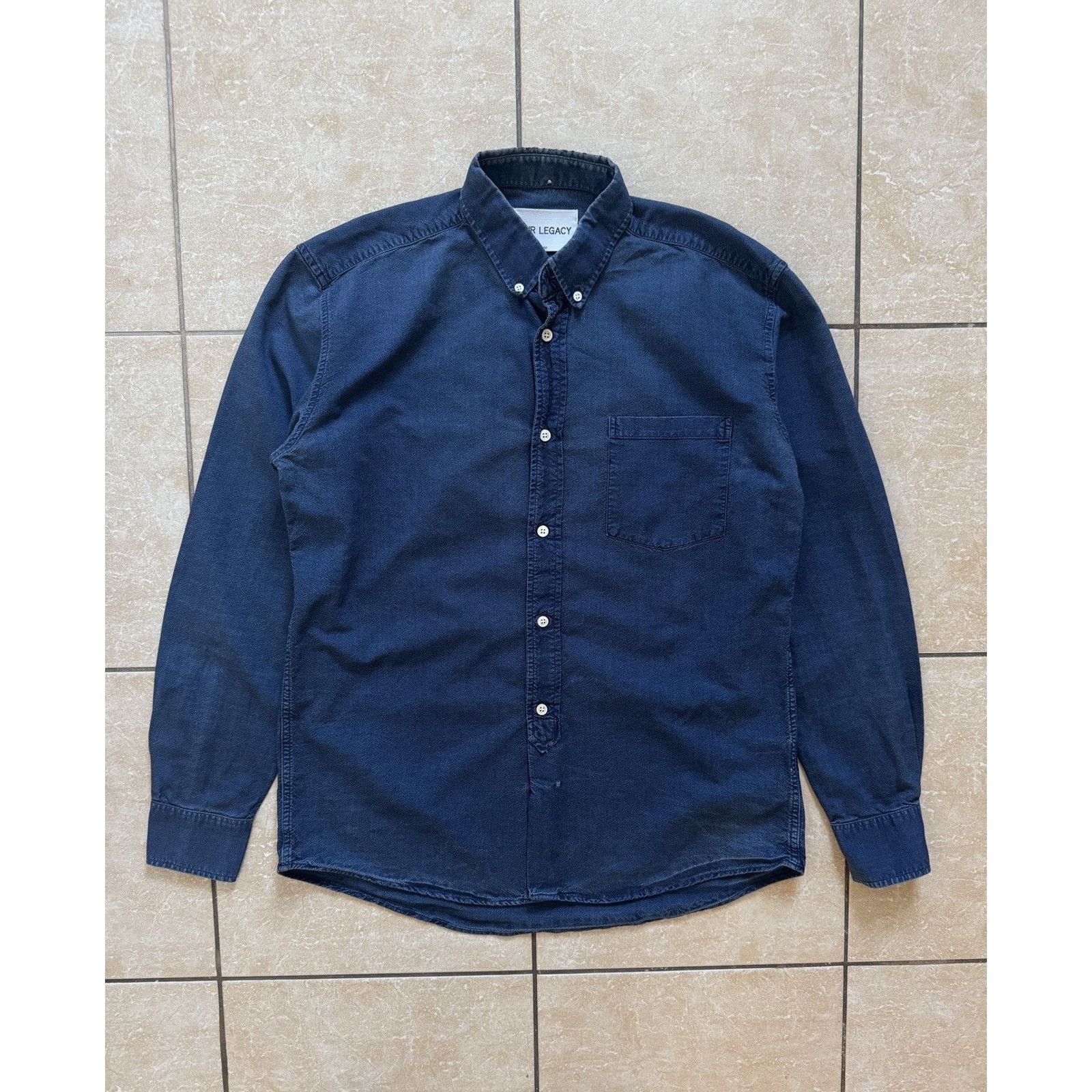 Our Legacy Our Legacy Linen Denim Oxford Shirt Size US M / EU 48-50 / 2 - 1 Thumbnail