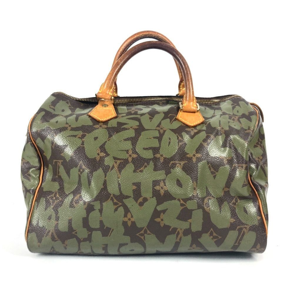 Louis Vuitton Louis Vuitton M92194 Monogram Graffiti Speedy Briefcase Tote Bag Mini Boston Handbag Canvas Women Khaki Size ONE SIZE - 1 Thumbnail
