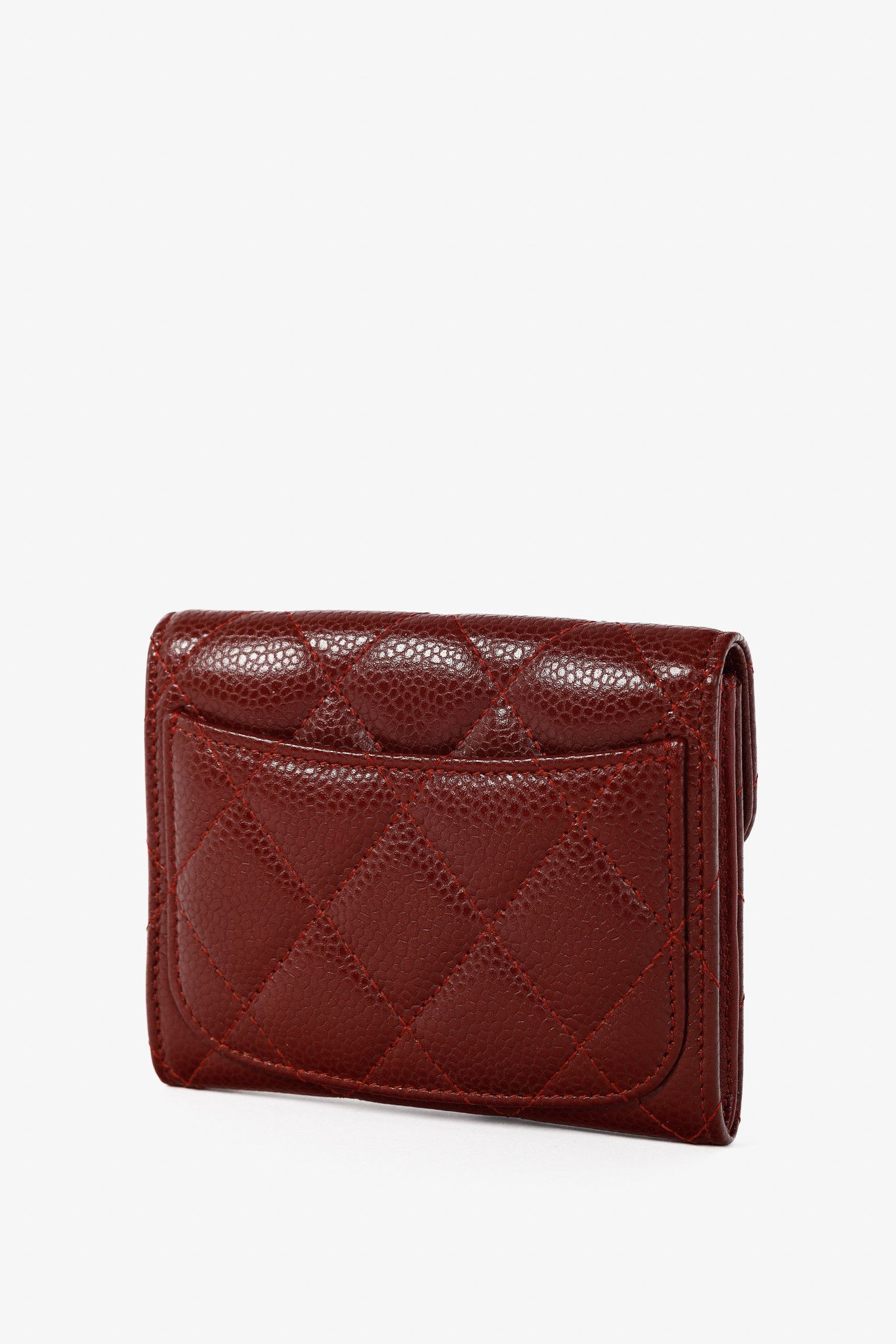 Chanel Chanel Red Caviar Leather Quilted Card Holder Size ONE SIZE - 3 Thumbnail