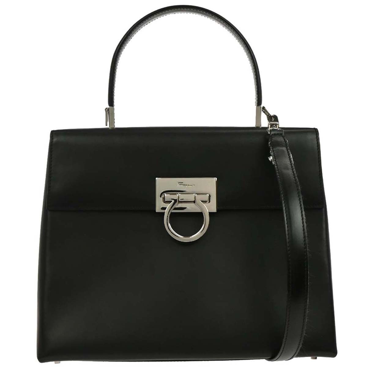 Salvatore Ferragamo Salvatore Ferragamo Gancini Convertible Top Handle Bag Leather Size ONE SIZE - 1 Thumbnail