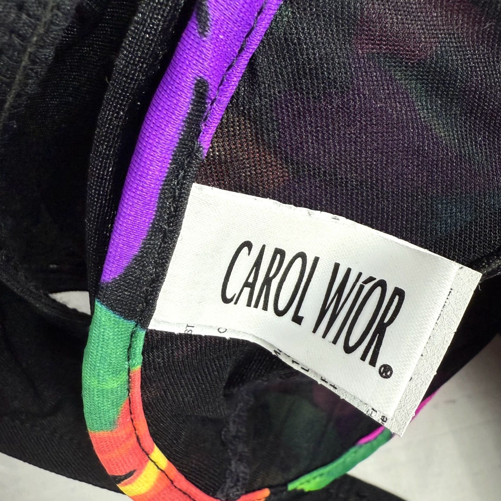 Vintage VINTAGE Carol Wior Purple Floral Swimwear Bikini Halter Top Sz 16 NWT Size XXL / US 16-18 / IT 52-54 - 4 Thumbnail