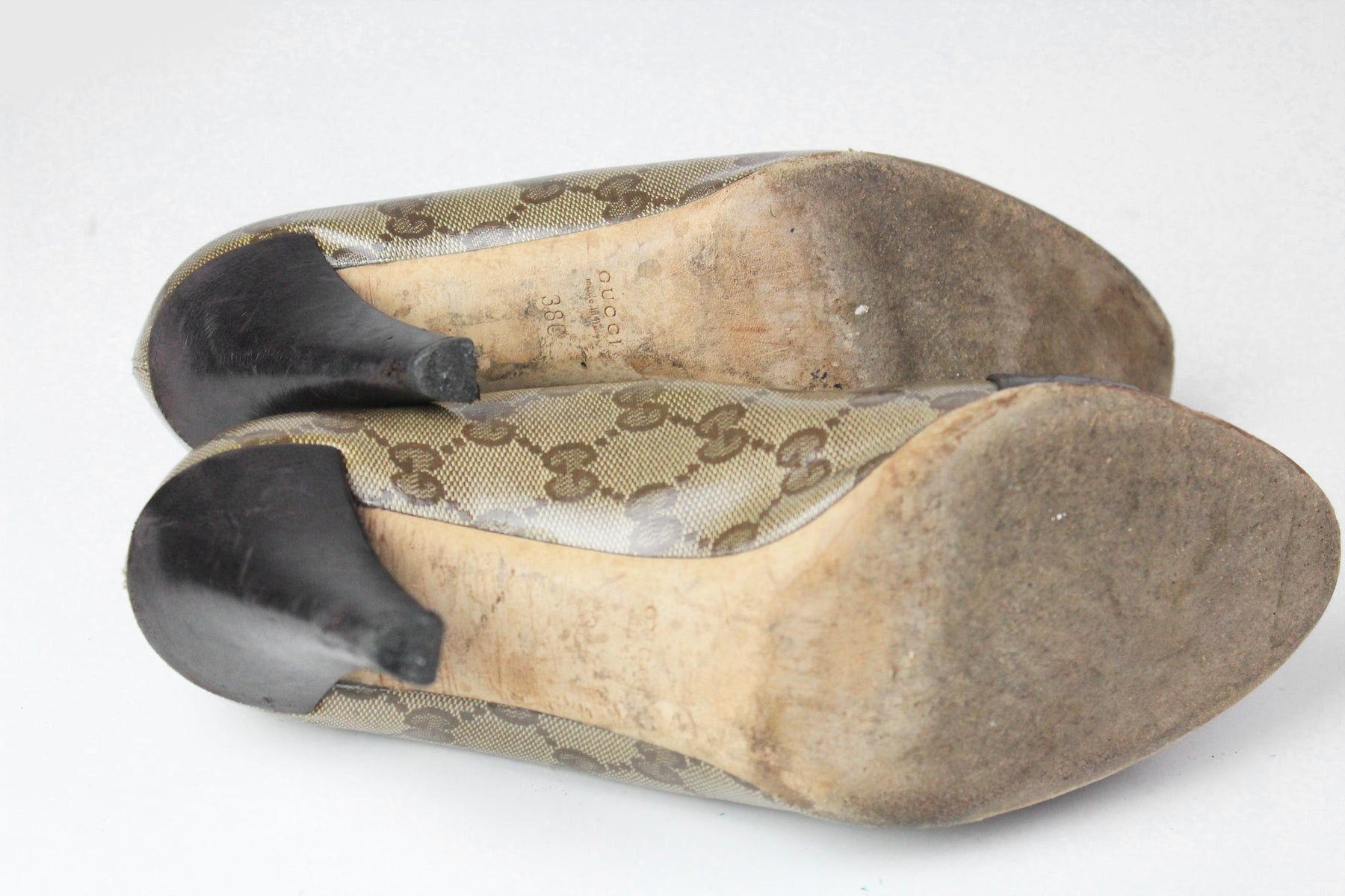 Gucci Gucci Monogram Heels Shoes Women's 38 Size US 8 / IT 38 - 8 Thumbnail