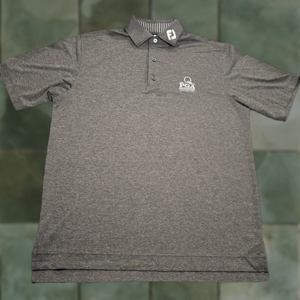 Footjoy FootJoy Shirt Adult M Gray Golf Polo Stretch PGA Performance Player Tournament Mens Size US M / EU 48-50 / 2 - 1 Thumbnail